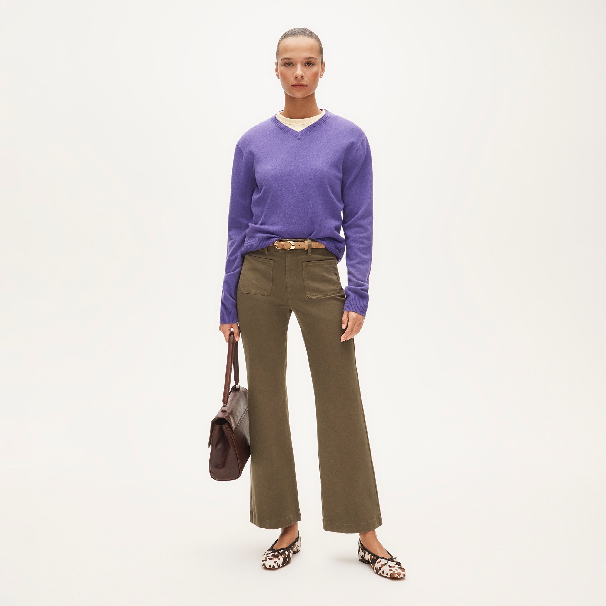 Charley kickout cropped pant in chino