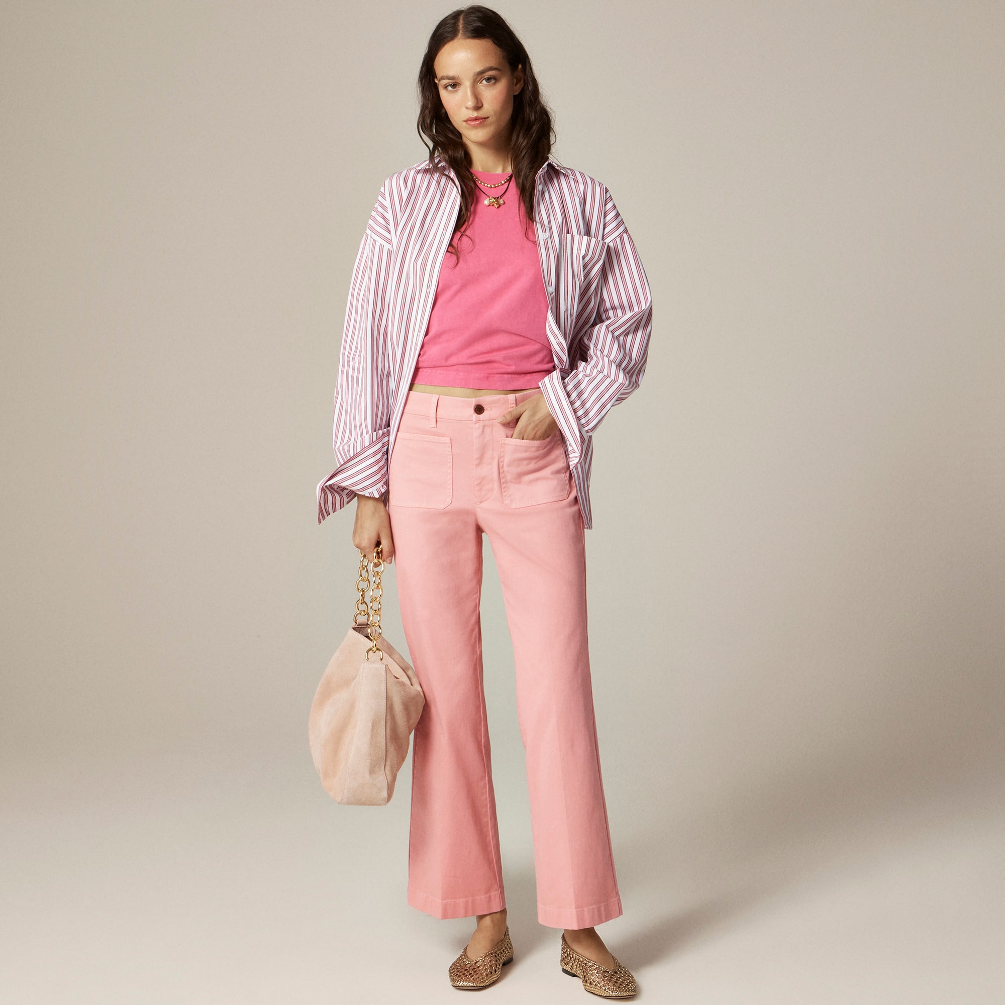 womens Charley kickout crop pant in chino