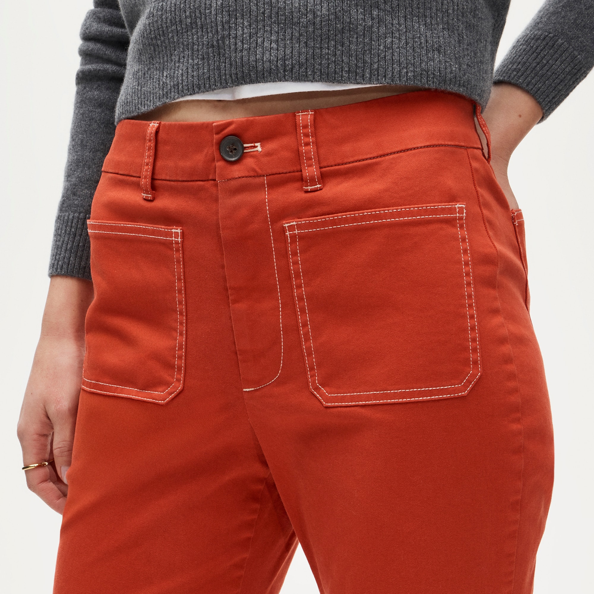 Charley kickout cropped pant in chino