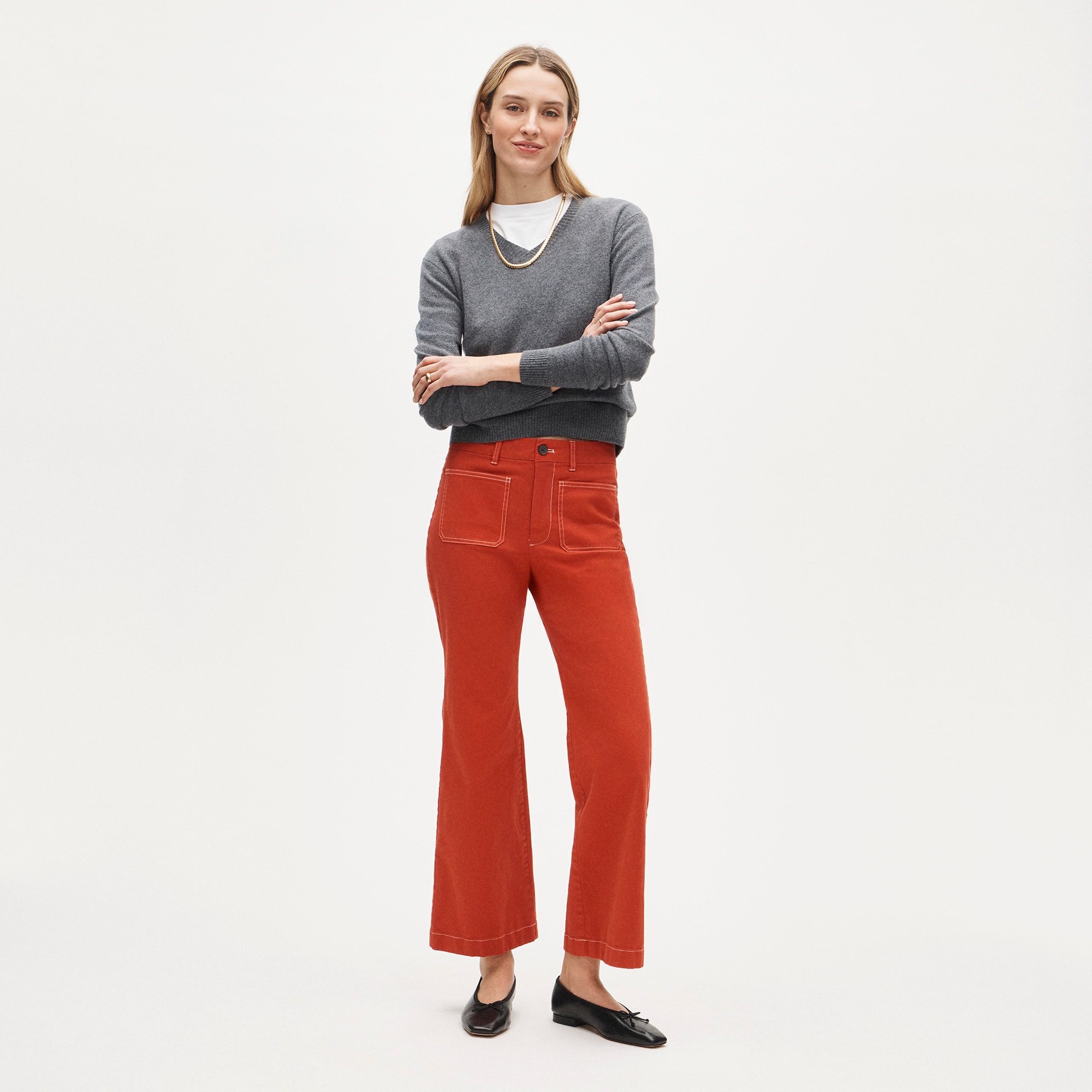 Charley kickout cropped pant in chino