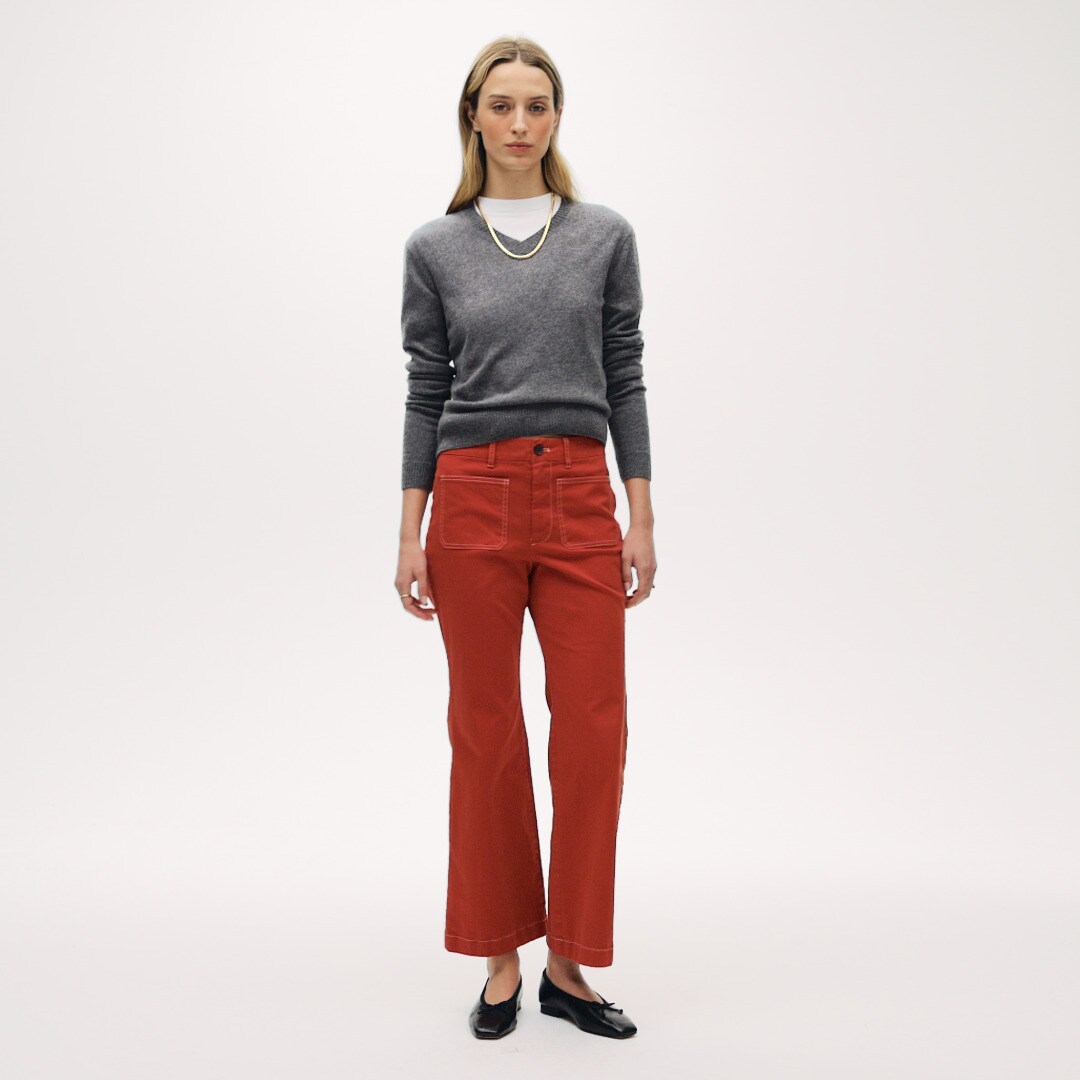 Charley kickout cropped pant in chino
