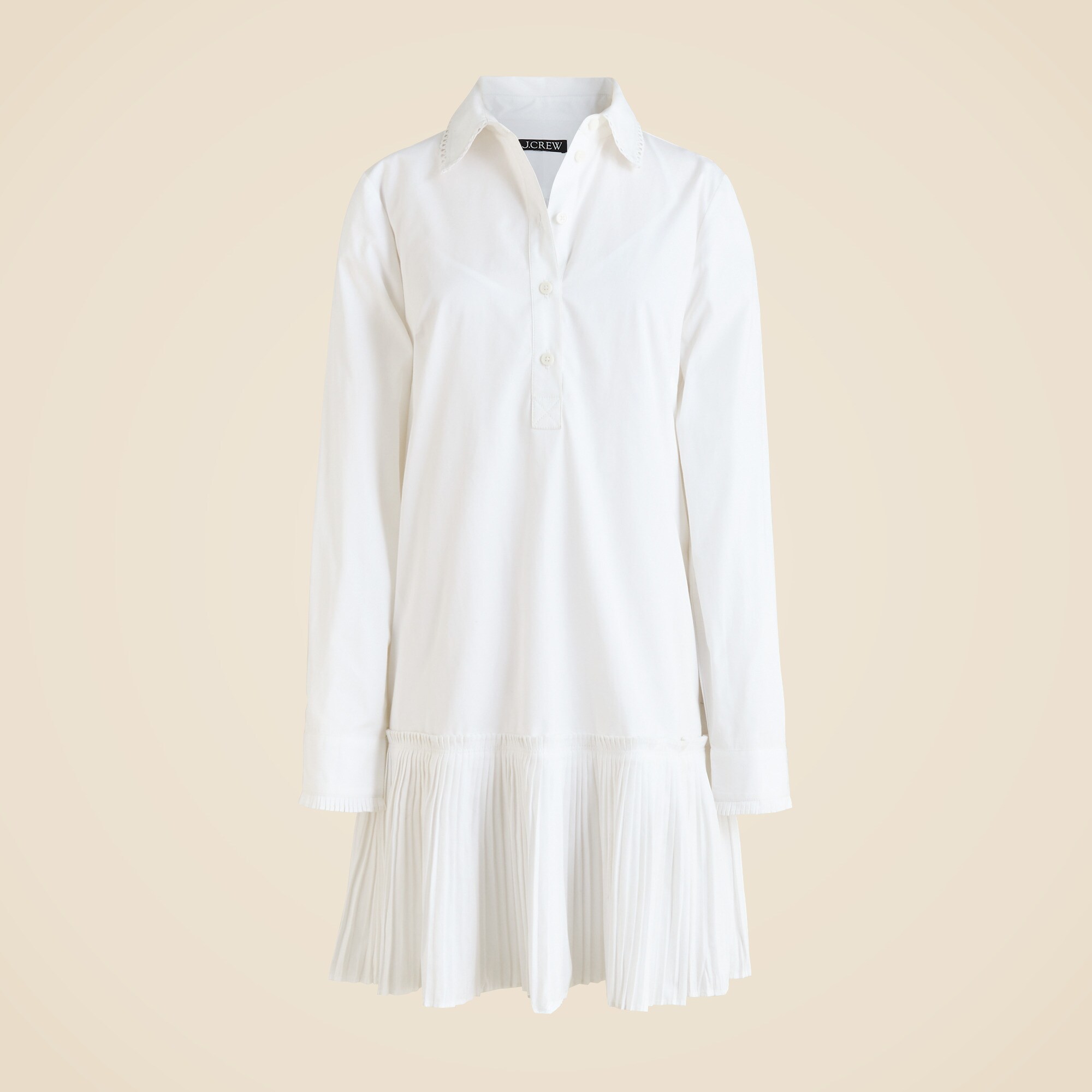j crew long sleeve shirt dress Amelia Long-sleeve Shirt-dress In Cotton Poplin For Women