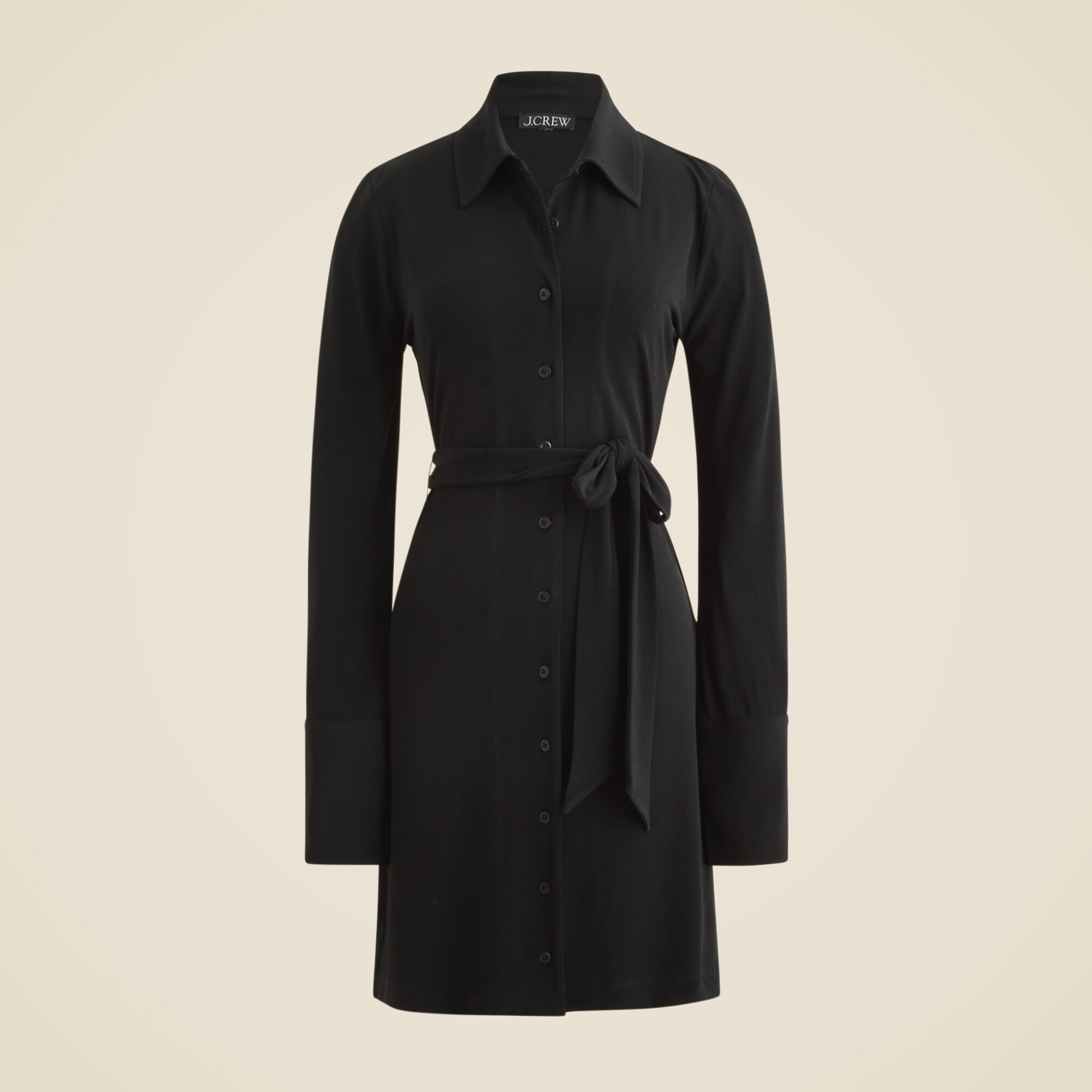 Mini shirt-dress in matte jersey