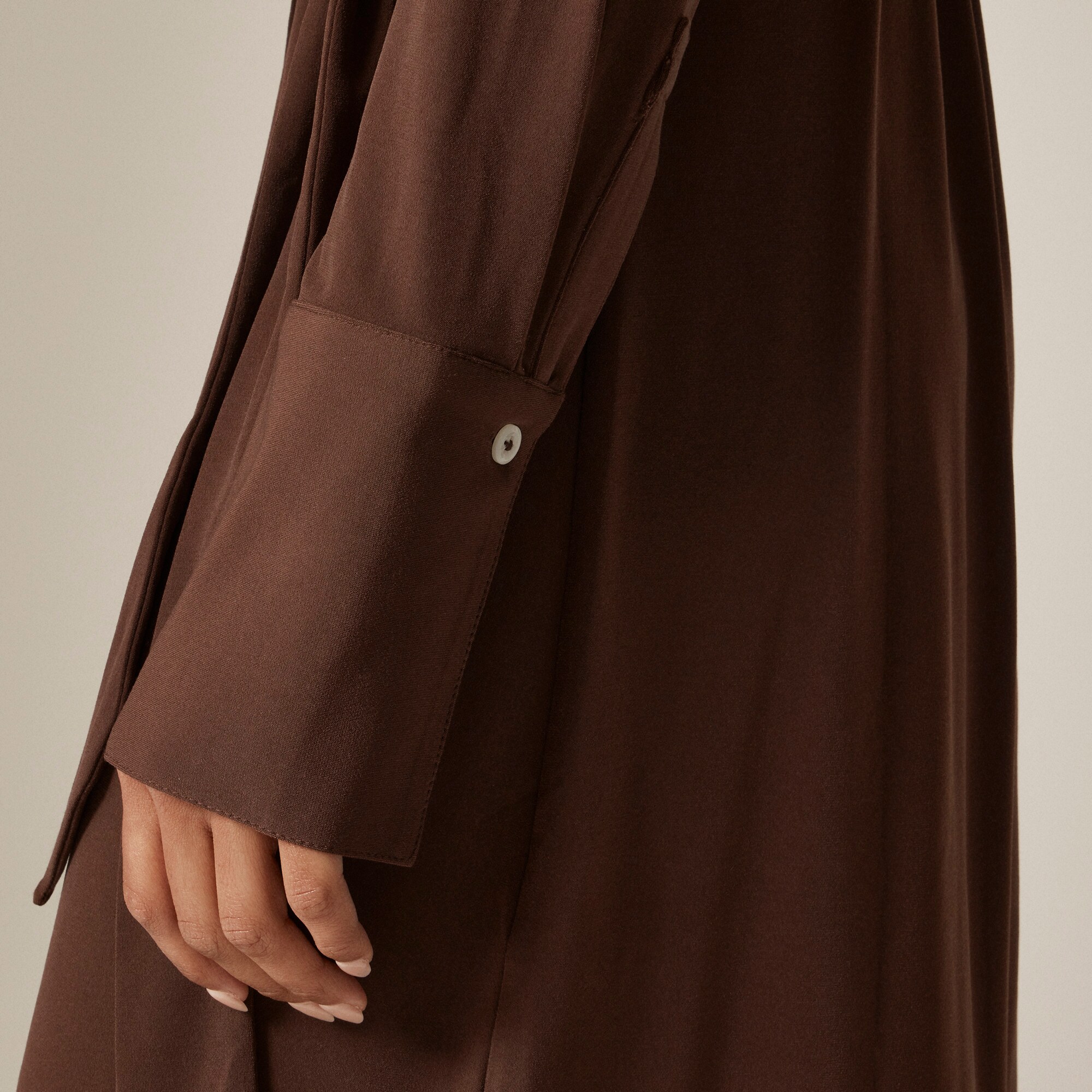 Mini shirt-dress in matte jersey - image 3