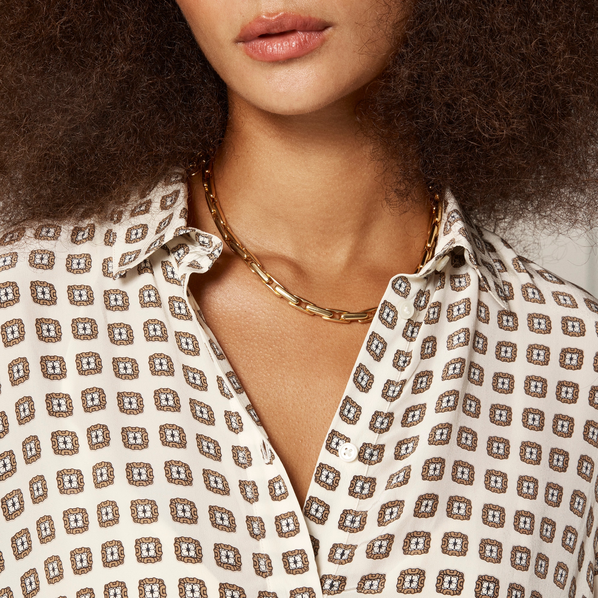 New Amelia shirt-dress in foulard print