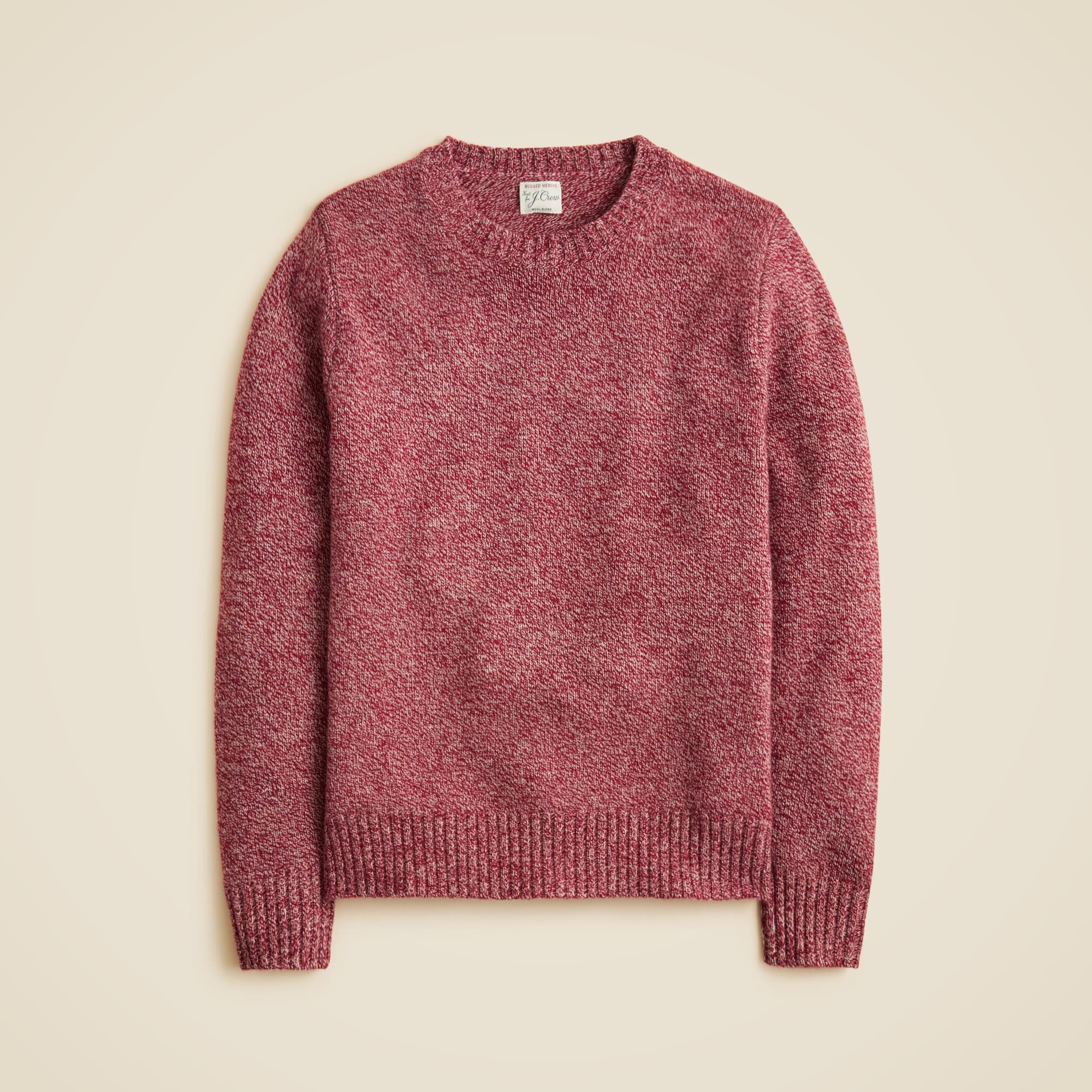 Rugged merino wool-blend marled sweater