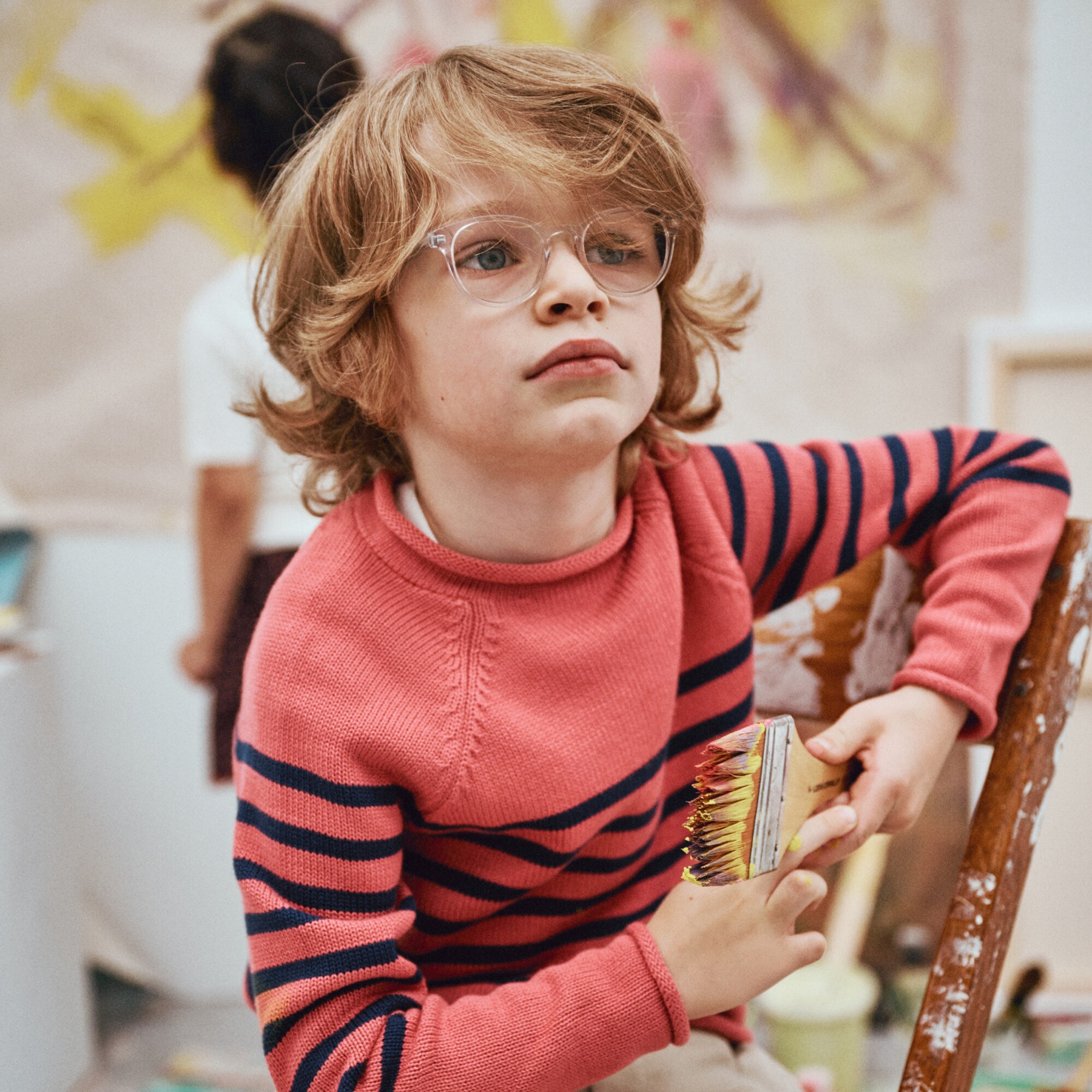 Kids' heritage cotton Rollneck™ sweater in stripe