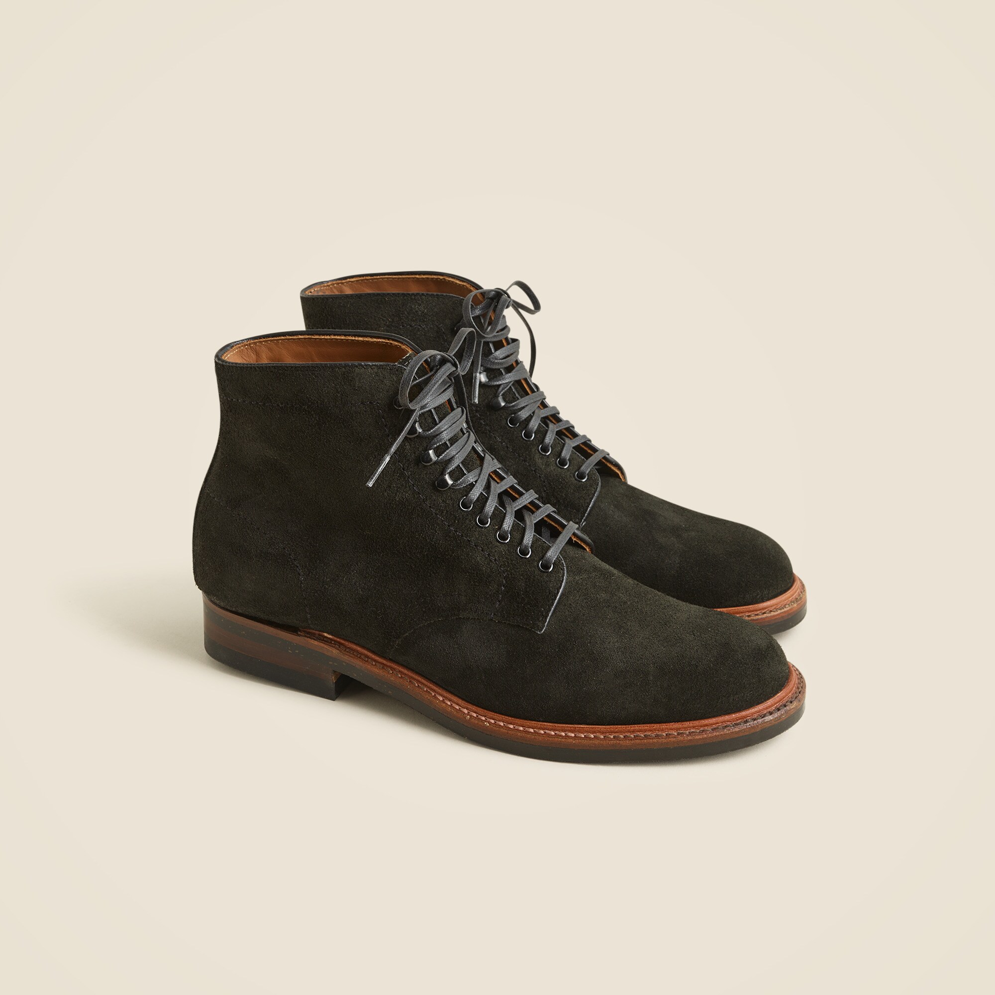 mens Alden&reg; for J.Crew plain-toe boots in suede