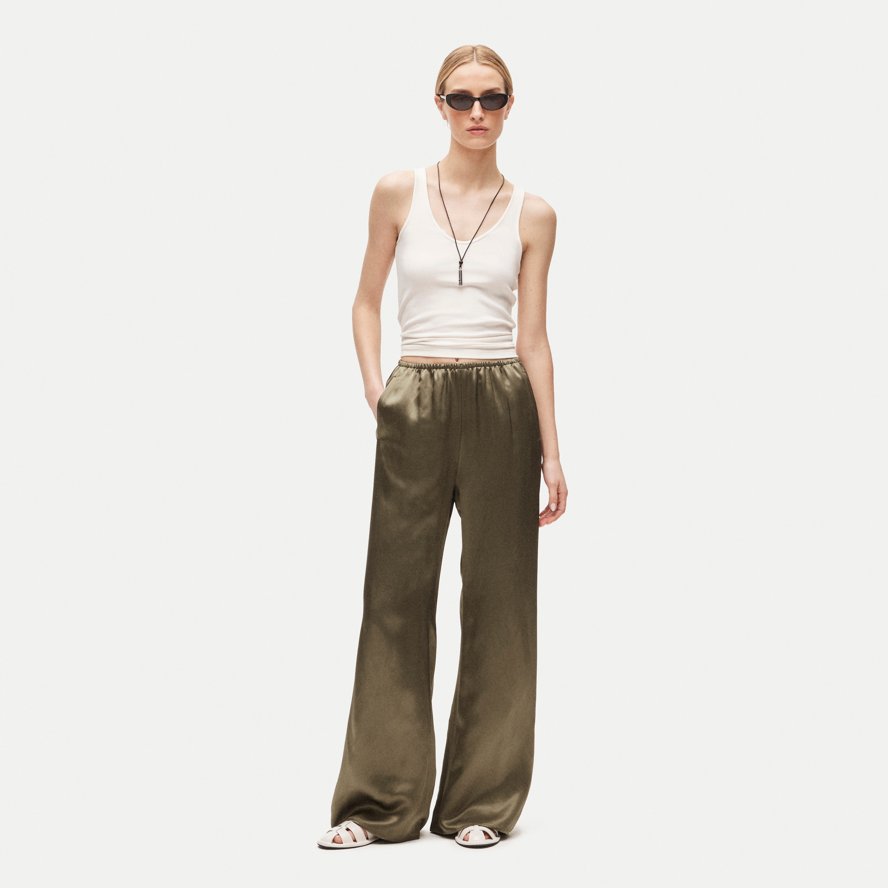 Cosmo pant in luster charmeuse