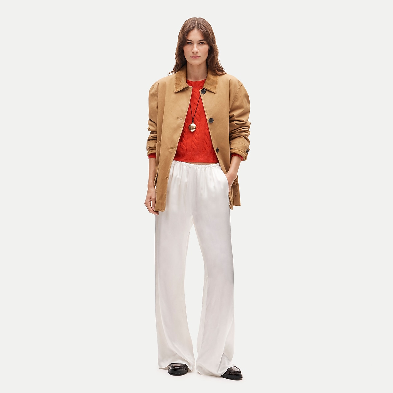 Cosmo pant in luster charmeuse by J.Crew