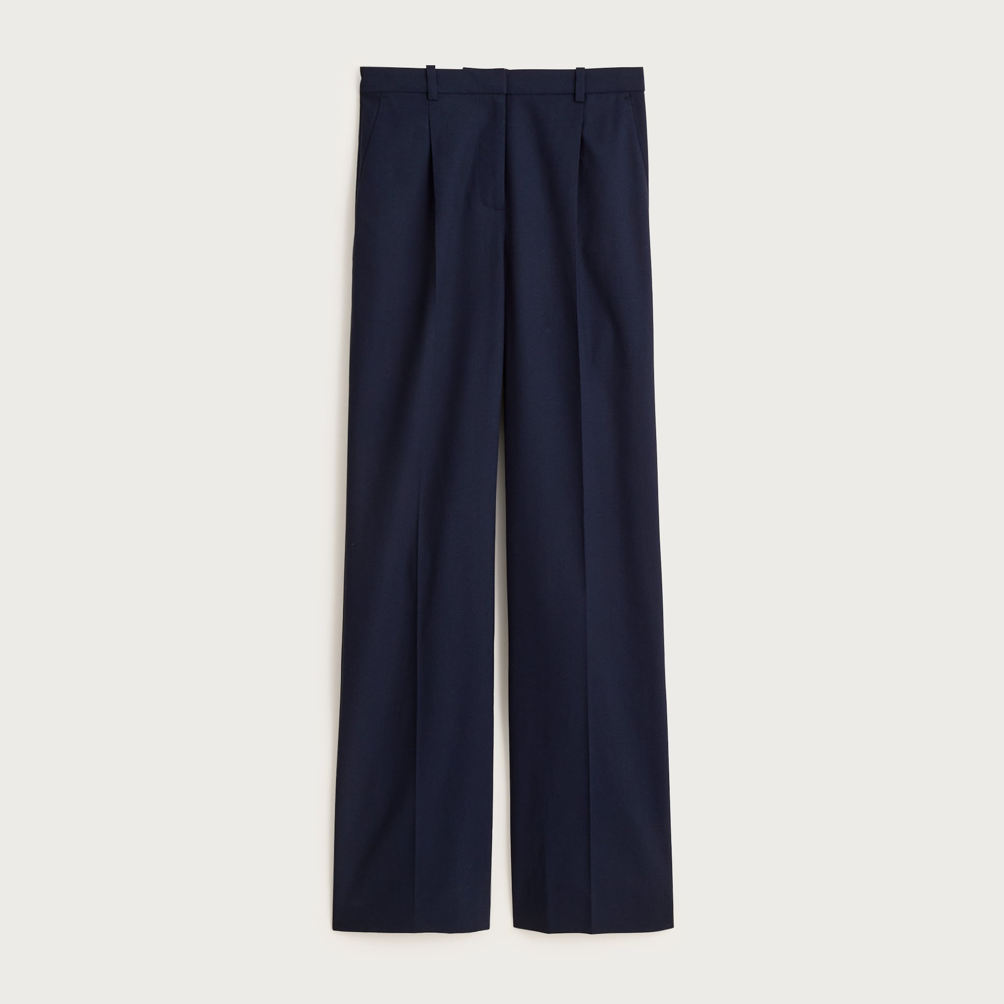 Essential wide-leg pant in Italian studio wool blend