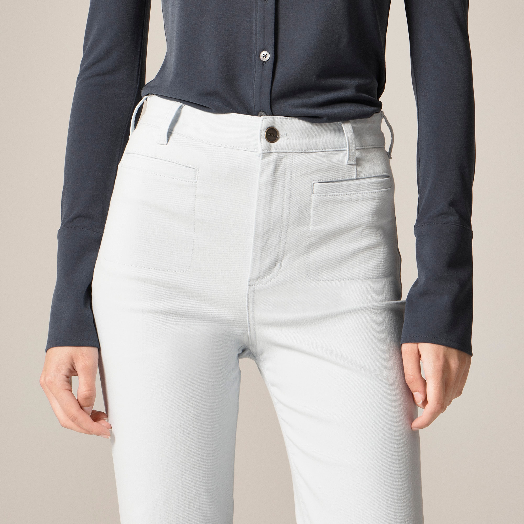 Vintage flare pant in washed twill - image 4