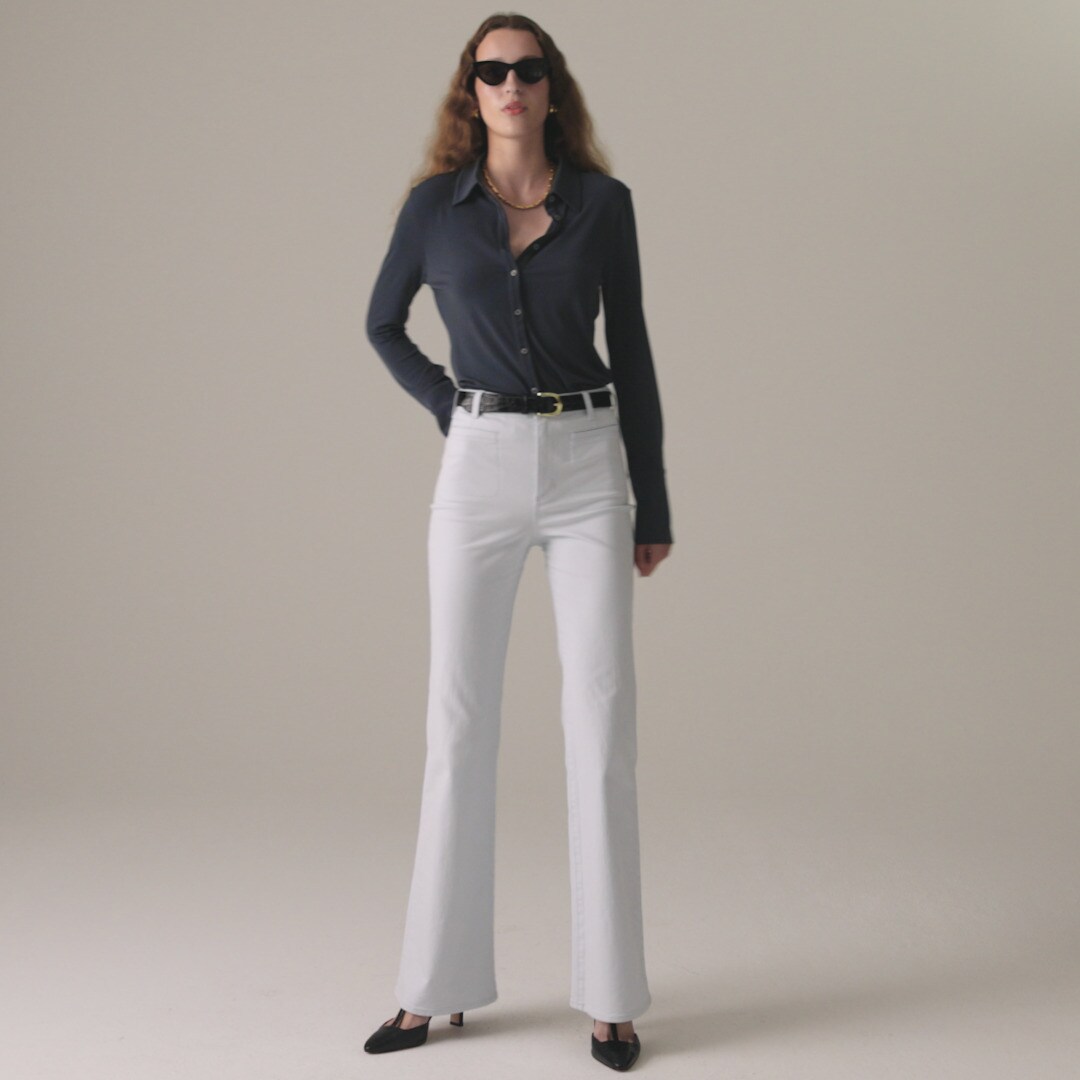 Tall vintage flare pant in washed twill