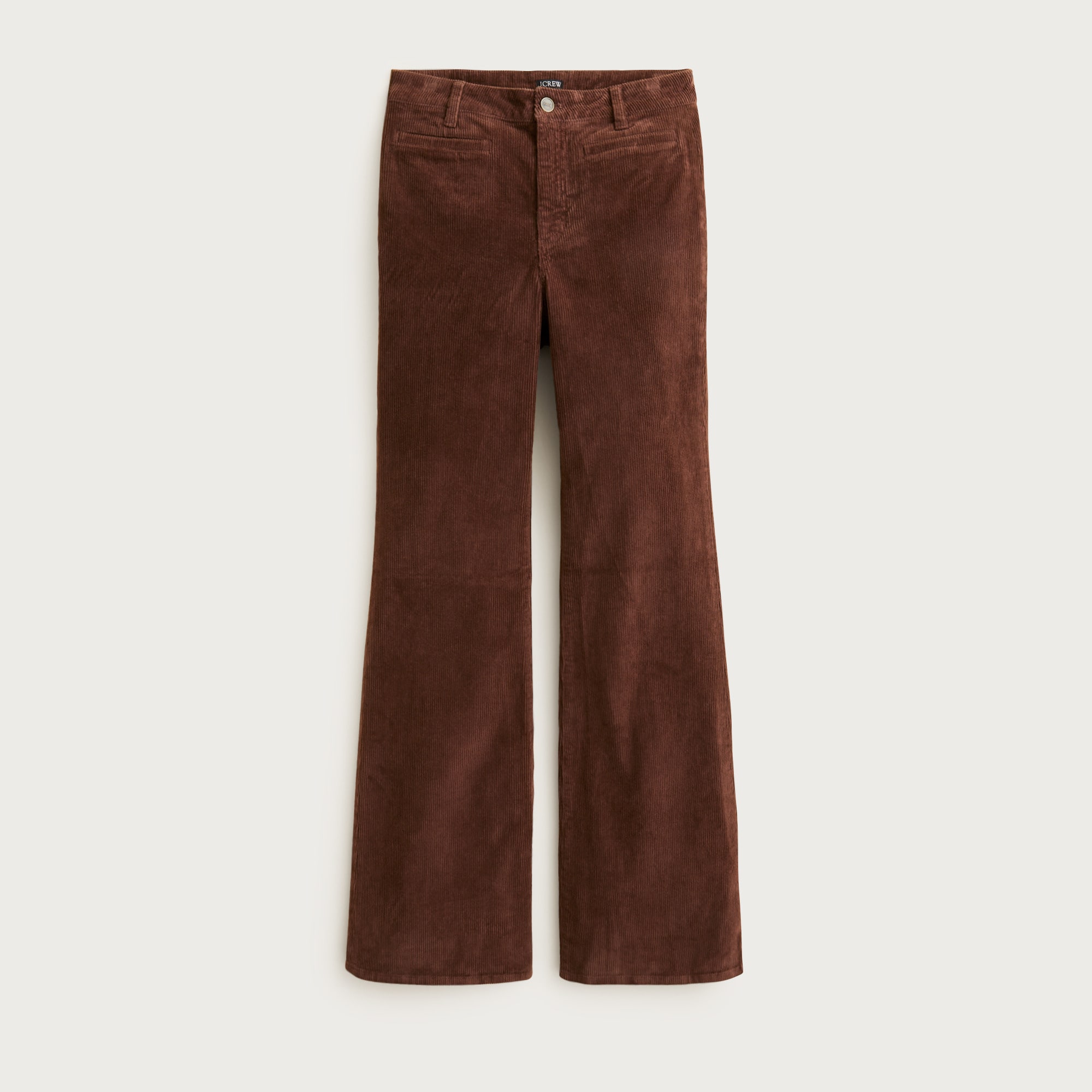 Wide-leg trouser in washed velvet