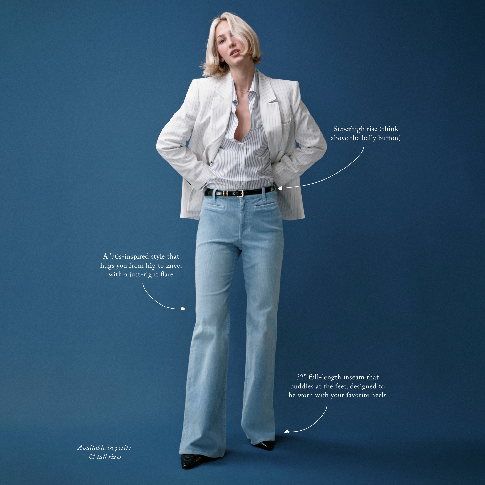 Vintage flare pant in corduroy