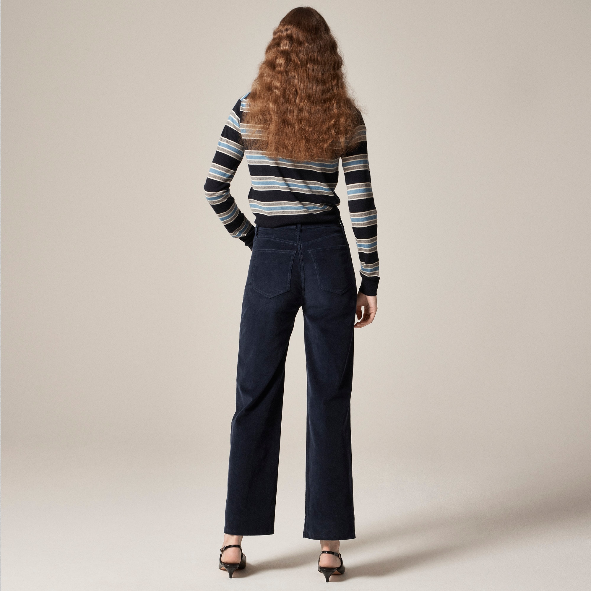 Slim-wide pant in corduroy