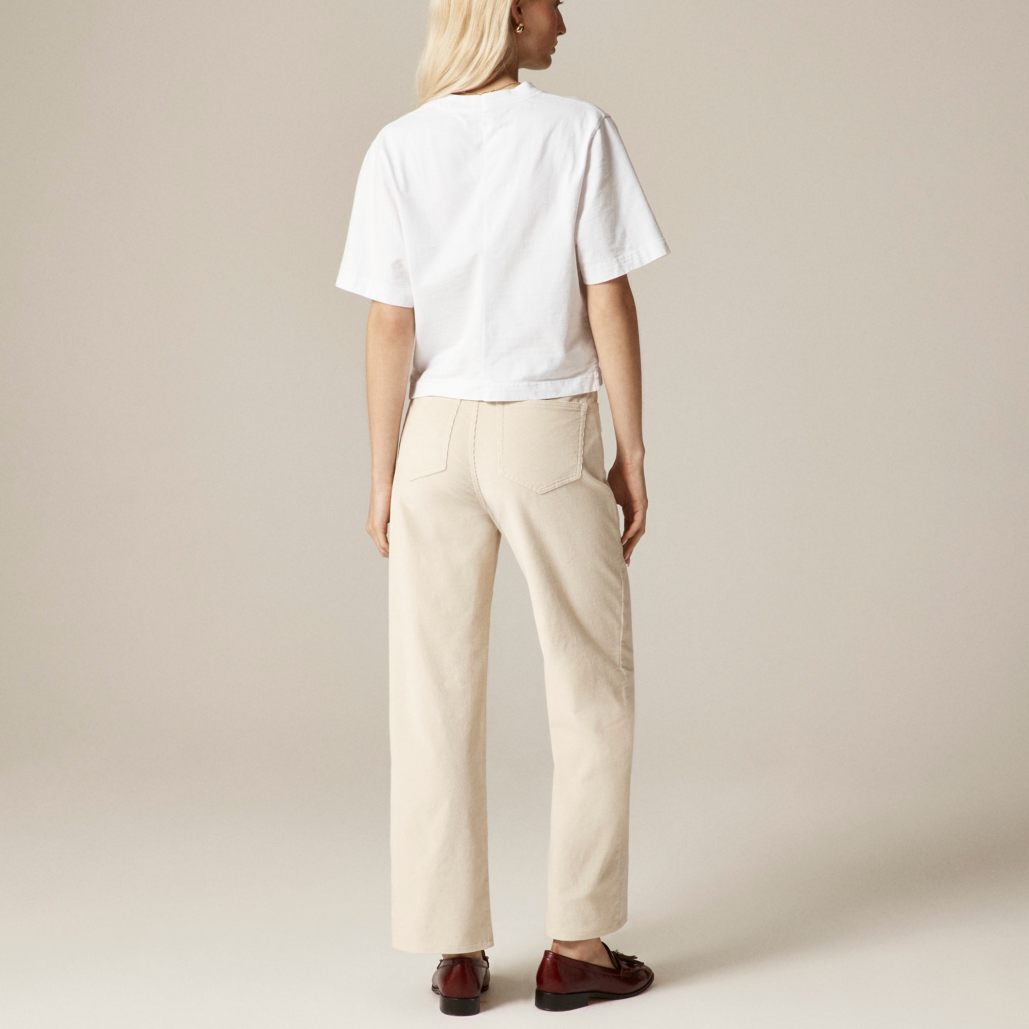 Slim-wide pant in corduroy
