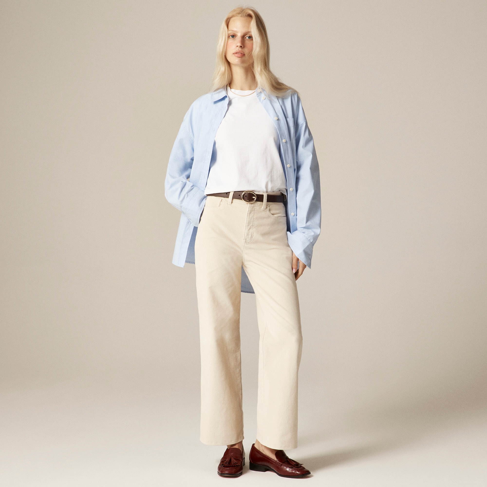 Slim-wide pant in corduroy - image 2