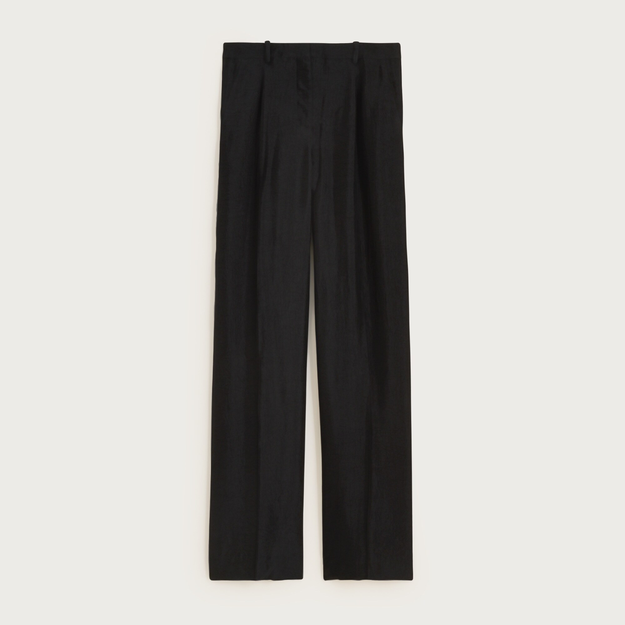Essential wide-leg pant in textured satin