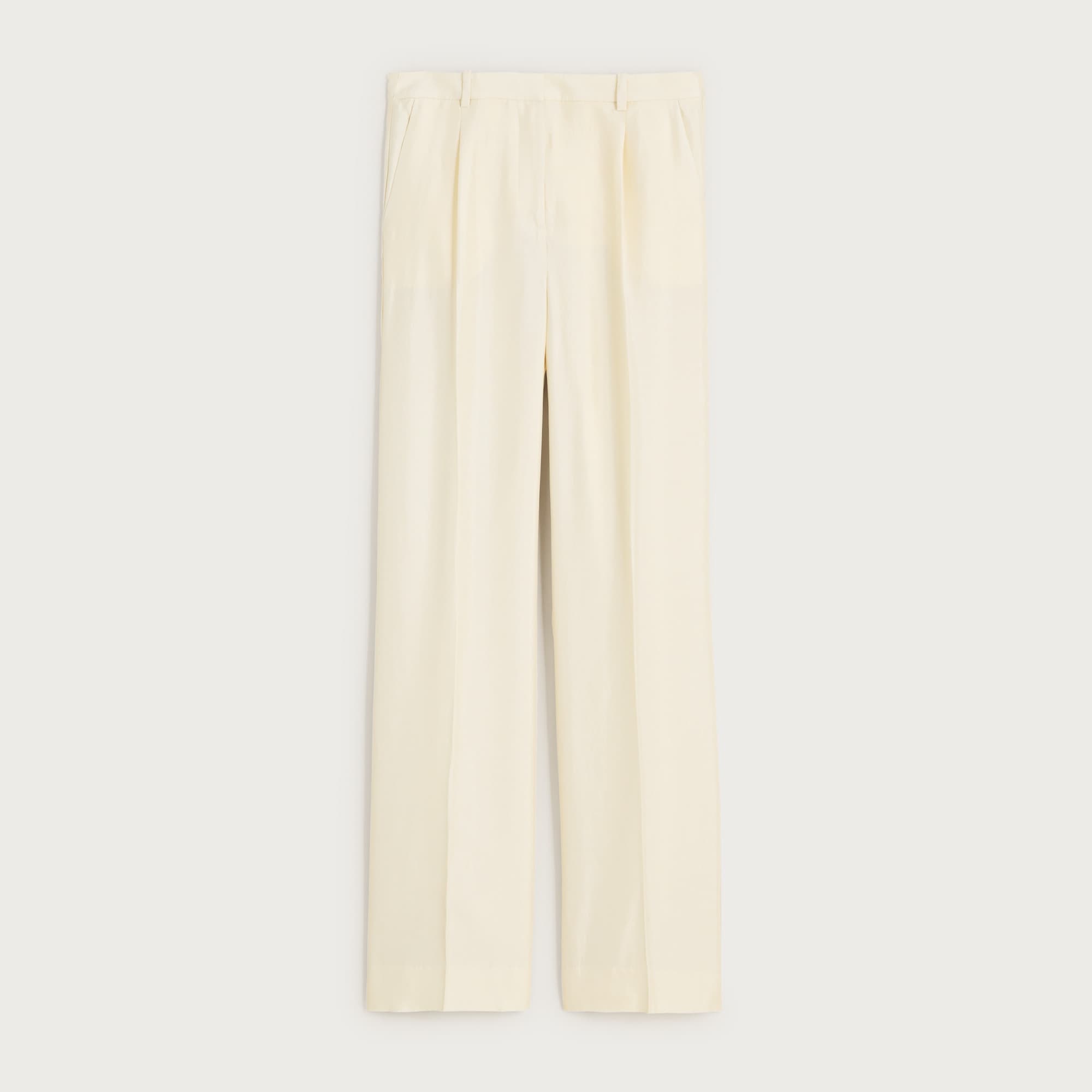 Essential wide-leg pant in textured satin