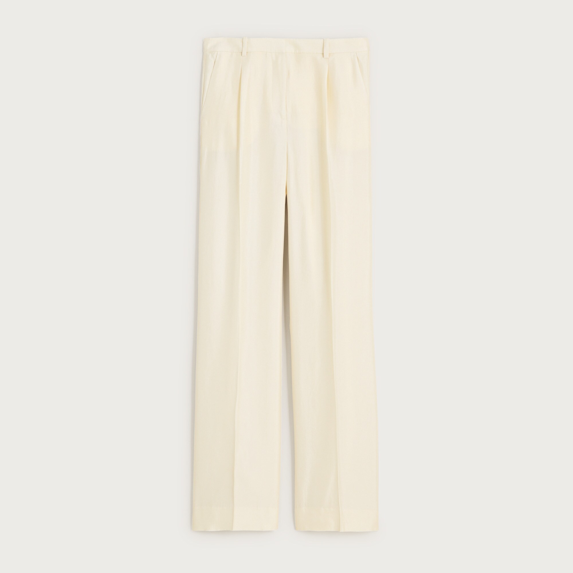 Essential wide-leg pant in textured satin