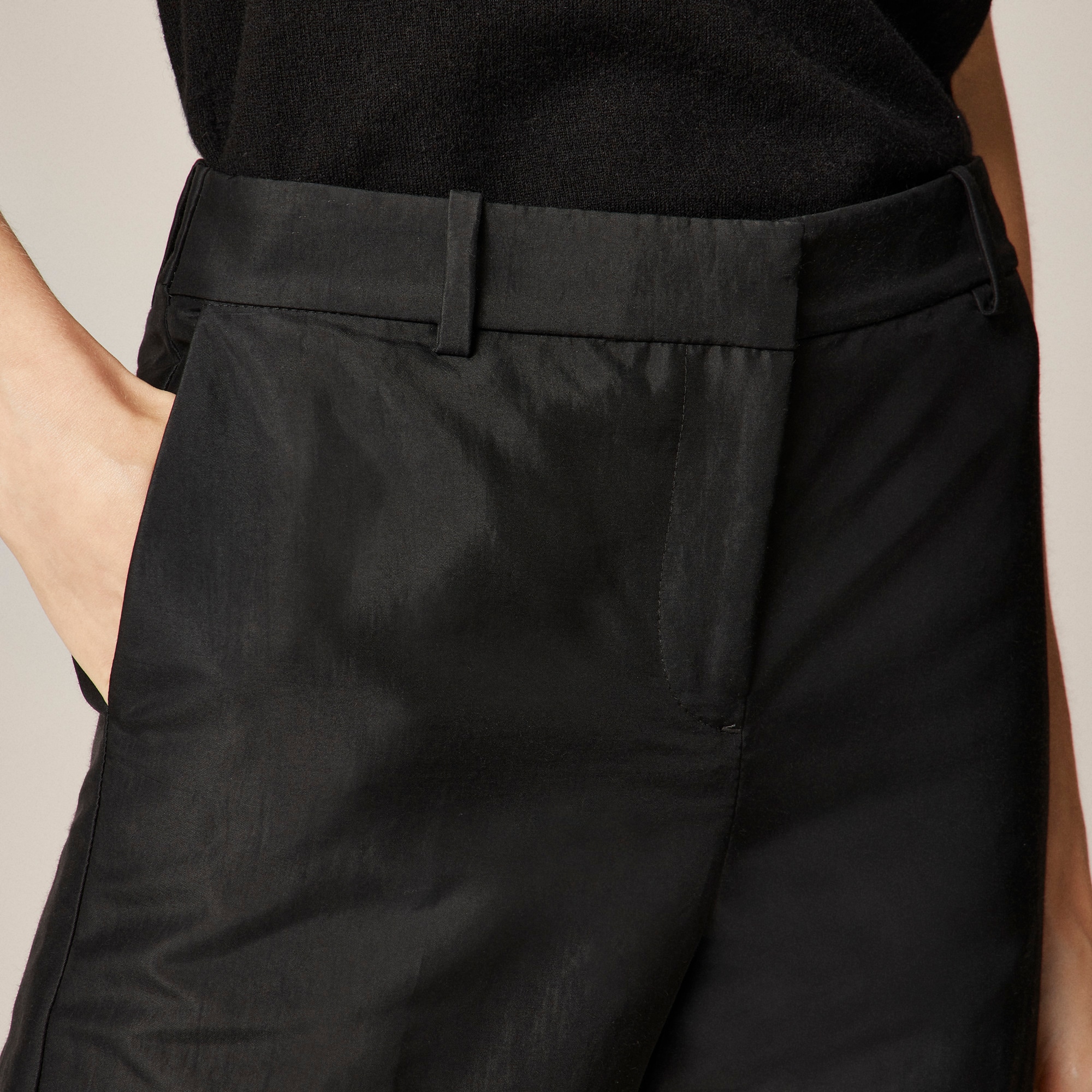 Slim-fit trouser in sateen - image 4