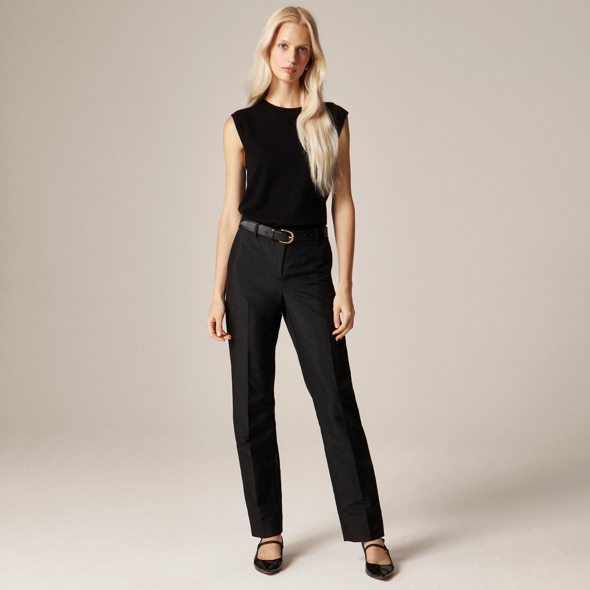 Slim-fit trouser in sateen - image 2