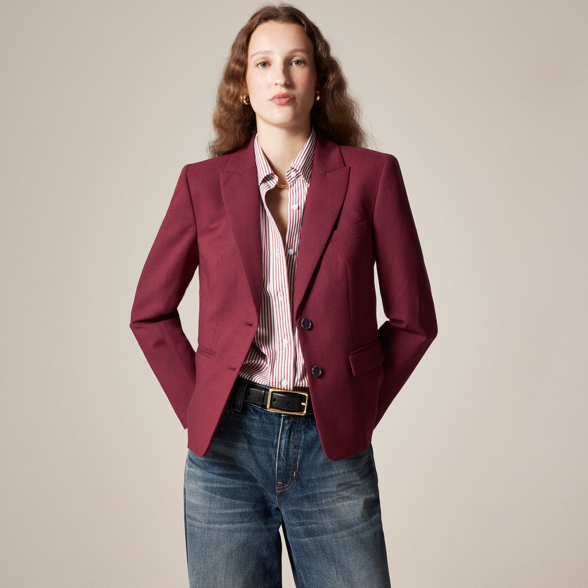 &Eacute;cole blazer in Italian gauzy wool blend - image 3