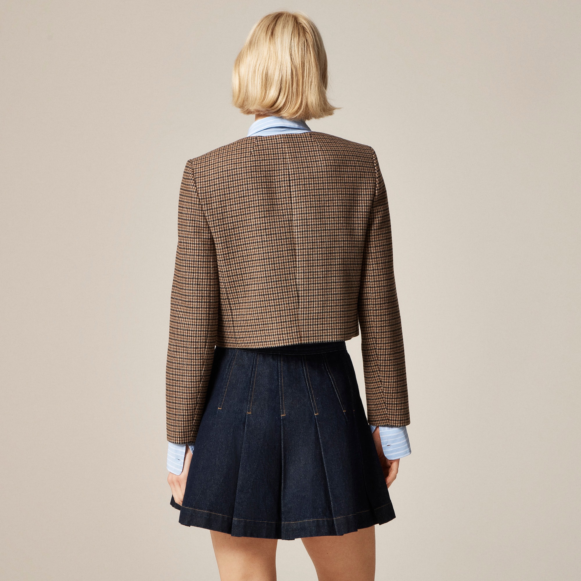 Bridgette lady jacket in houndstooth wool blend - image 5