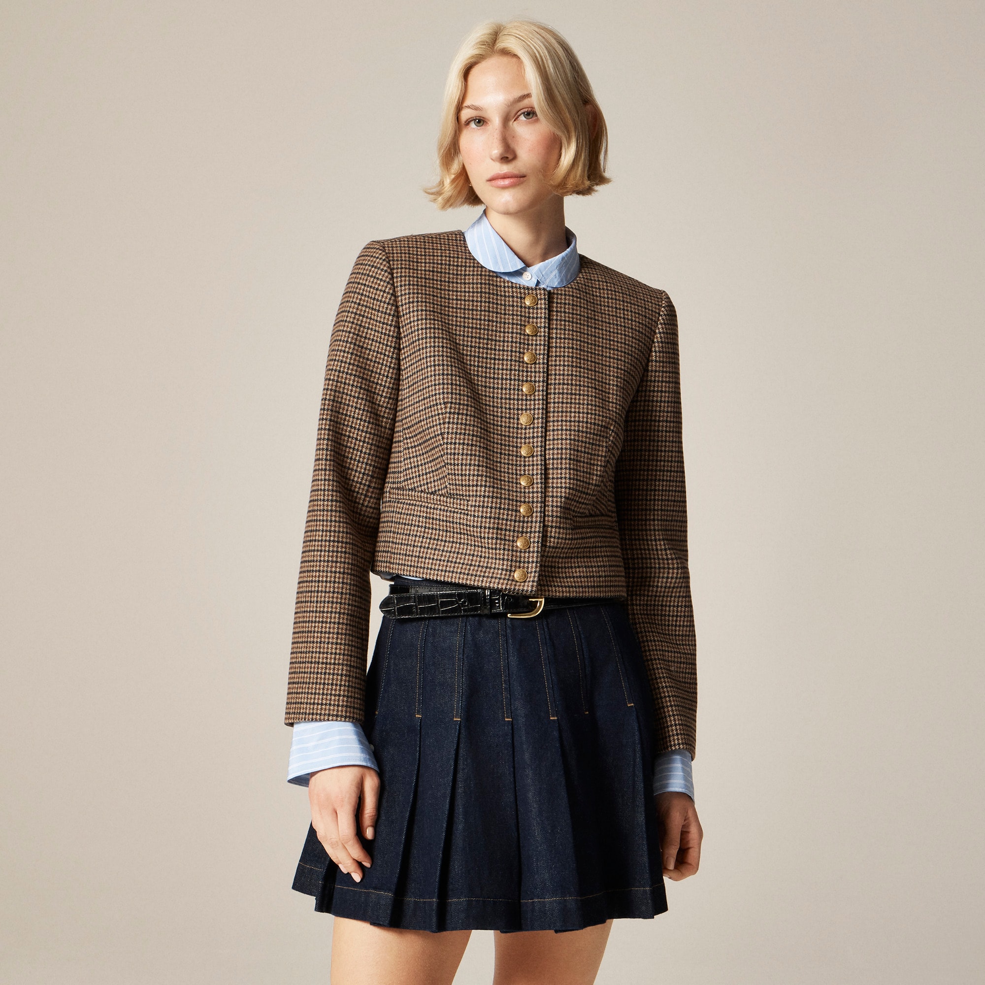 Bridgette lady jacket in houndstooth wool blend - image 2