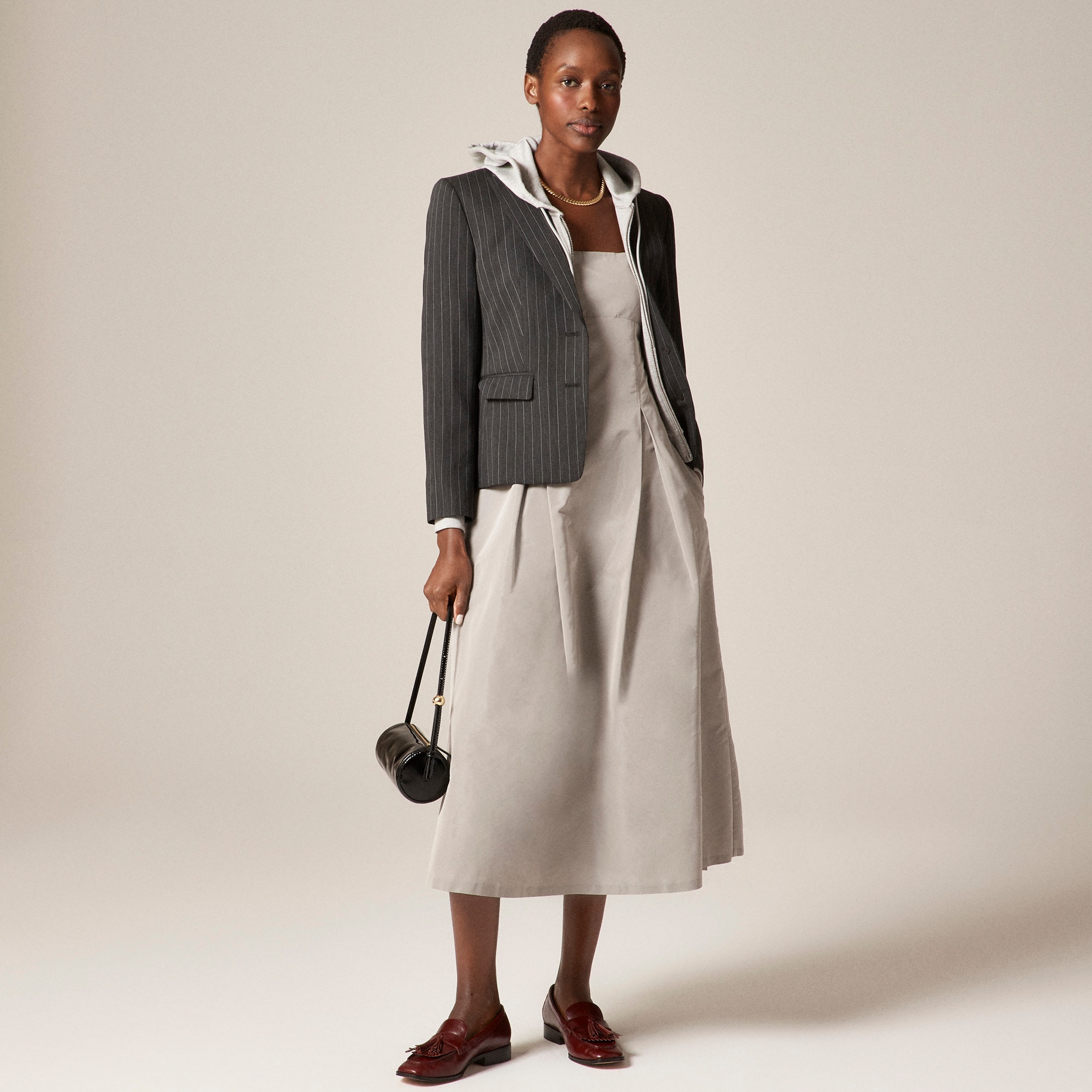 &Eacute;cole blazer in striped Italian gauzy wool blend - image 3