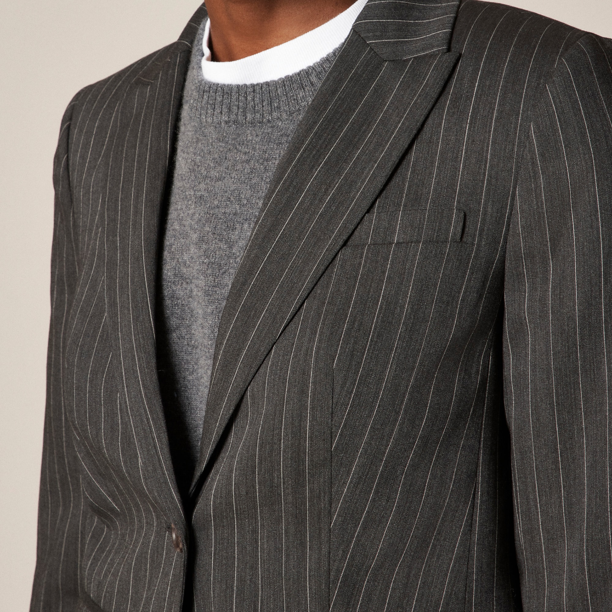 &Eacute;cole blazer in striped Italian gauzy wool blend - image 4