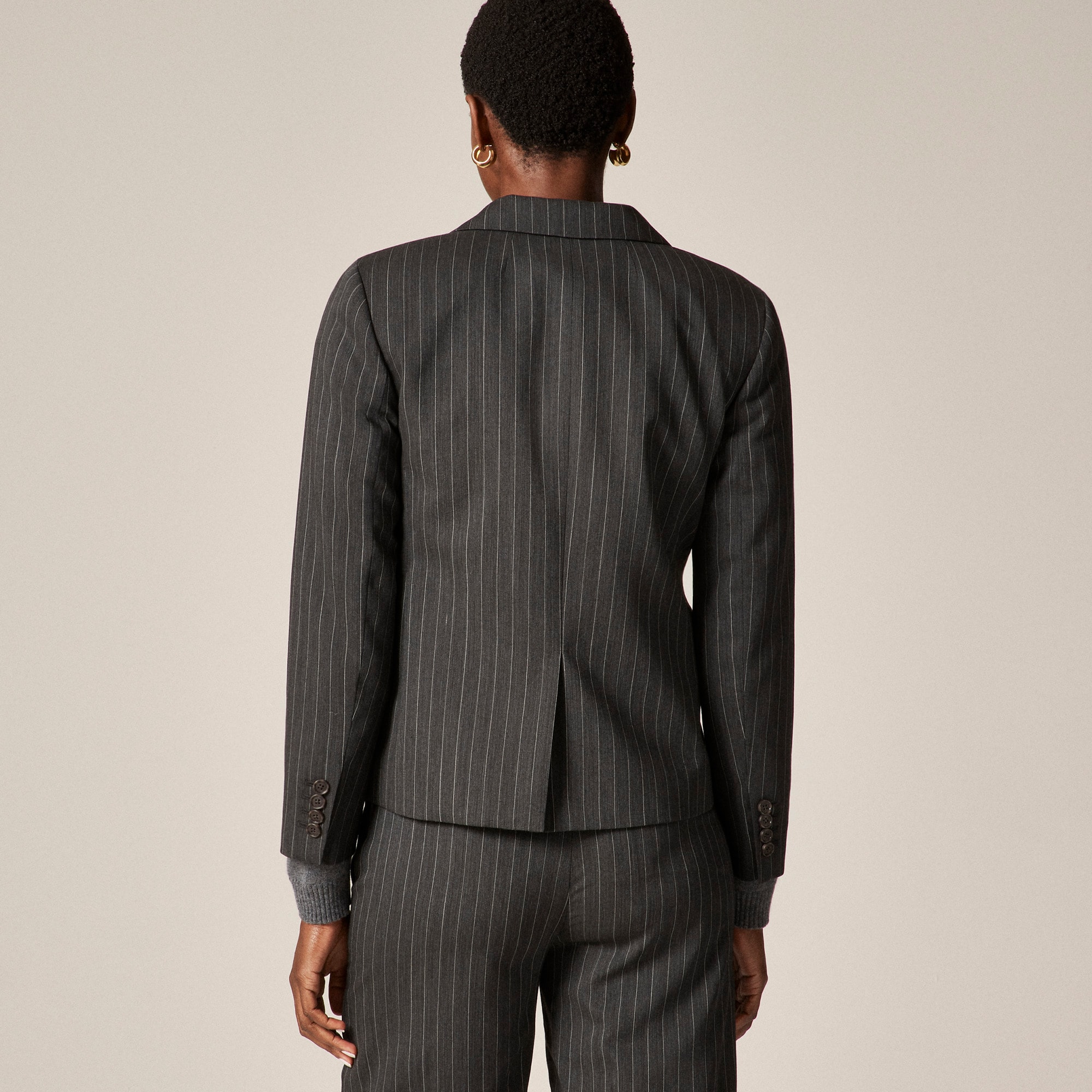 &Eacute;cole blazer in striped Italian gauzy wool blend - image 5