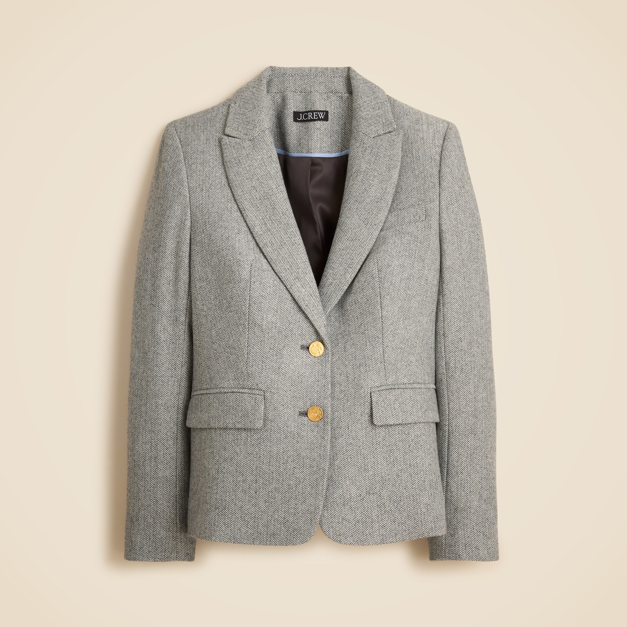 École blazer in herringbone wool blend