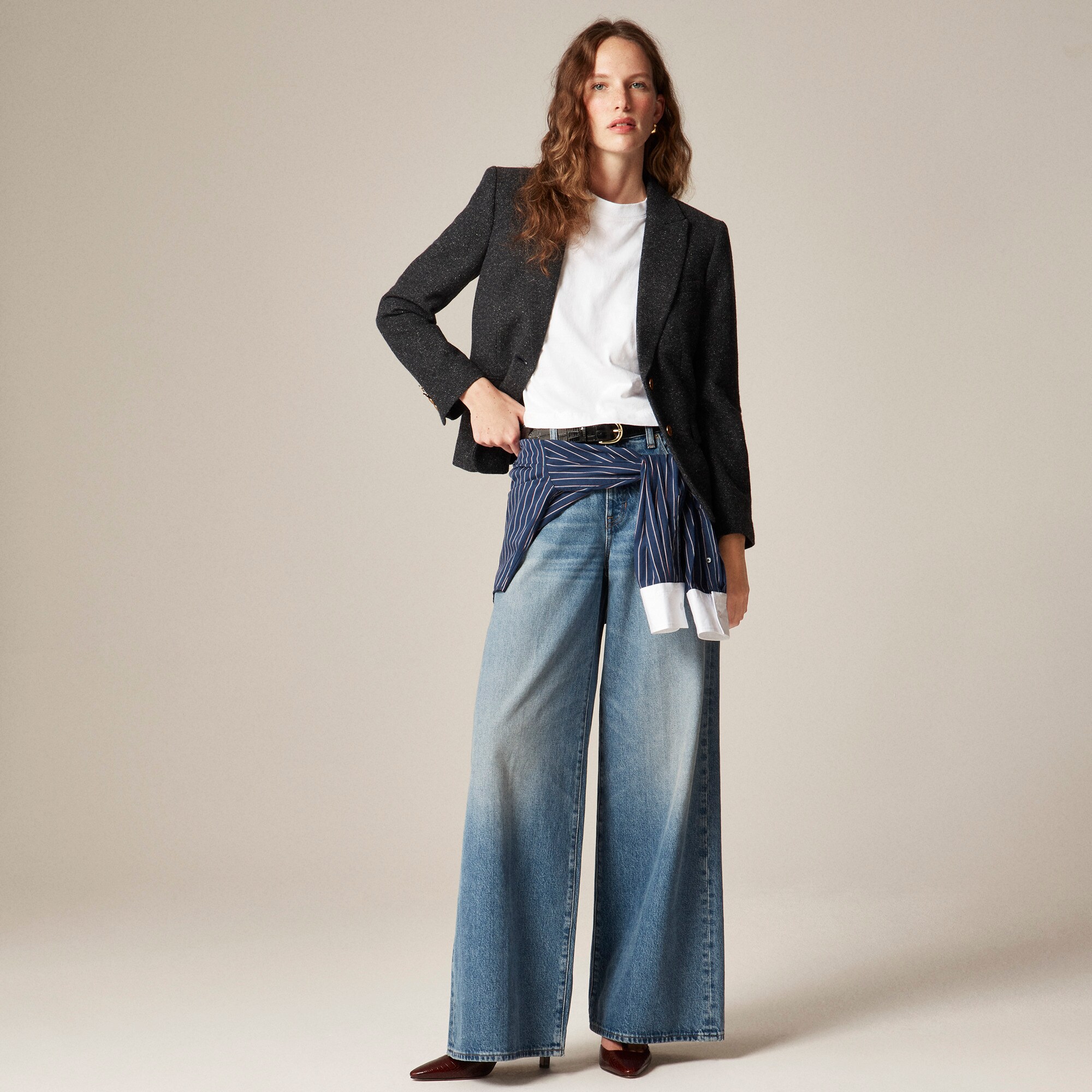 &Eacute;cole blazer in herringbone wool blend - image 3