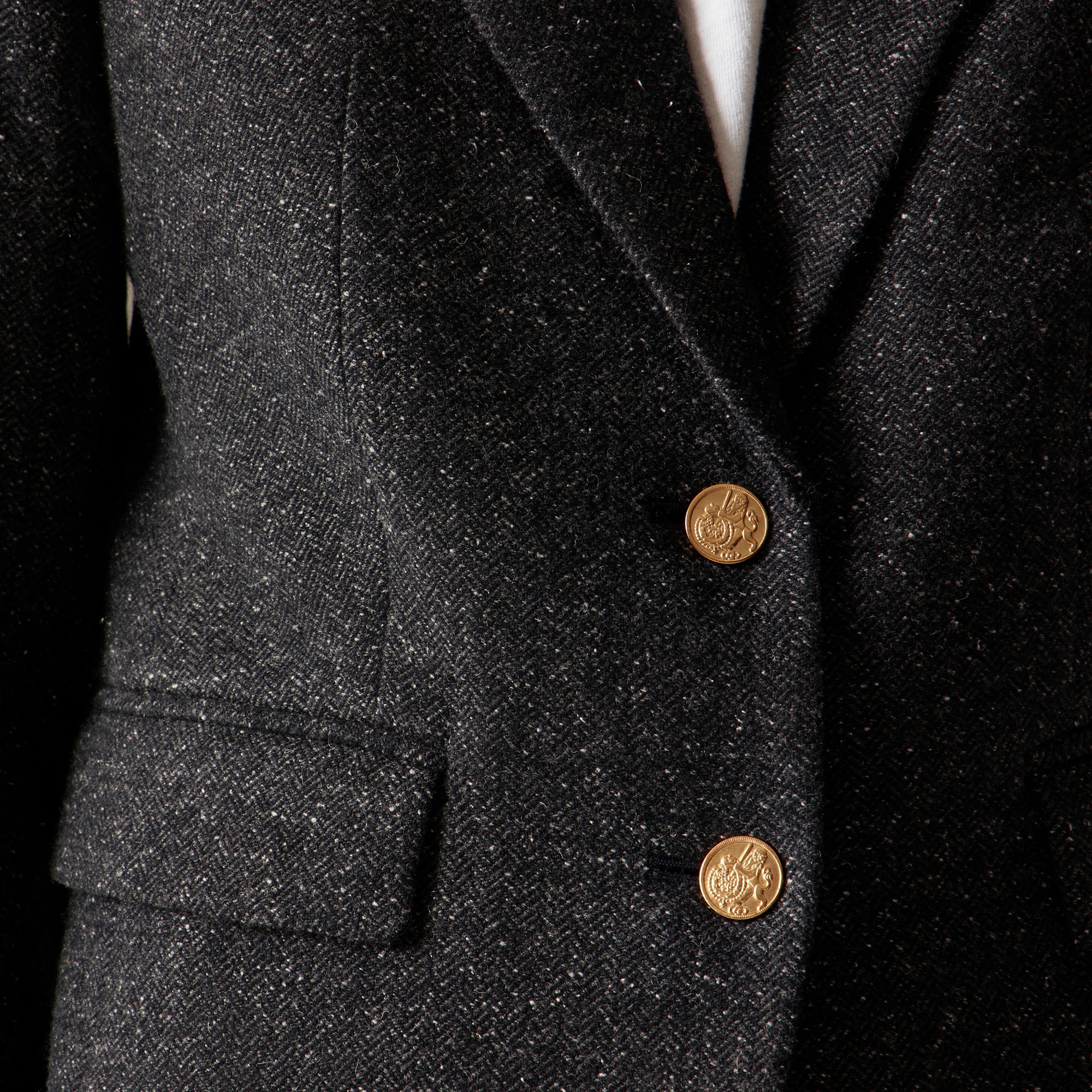 &Eacute;cole blazer in herringbone wool blend - image 4