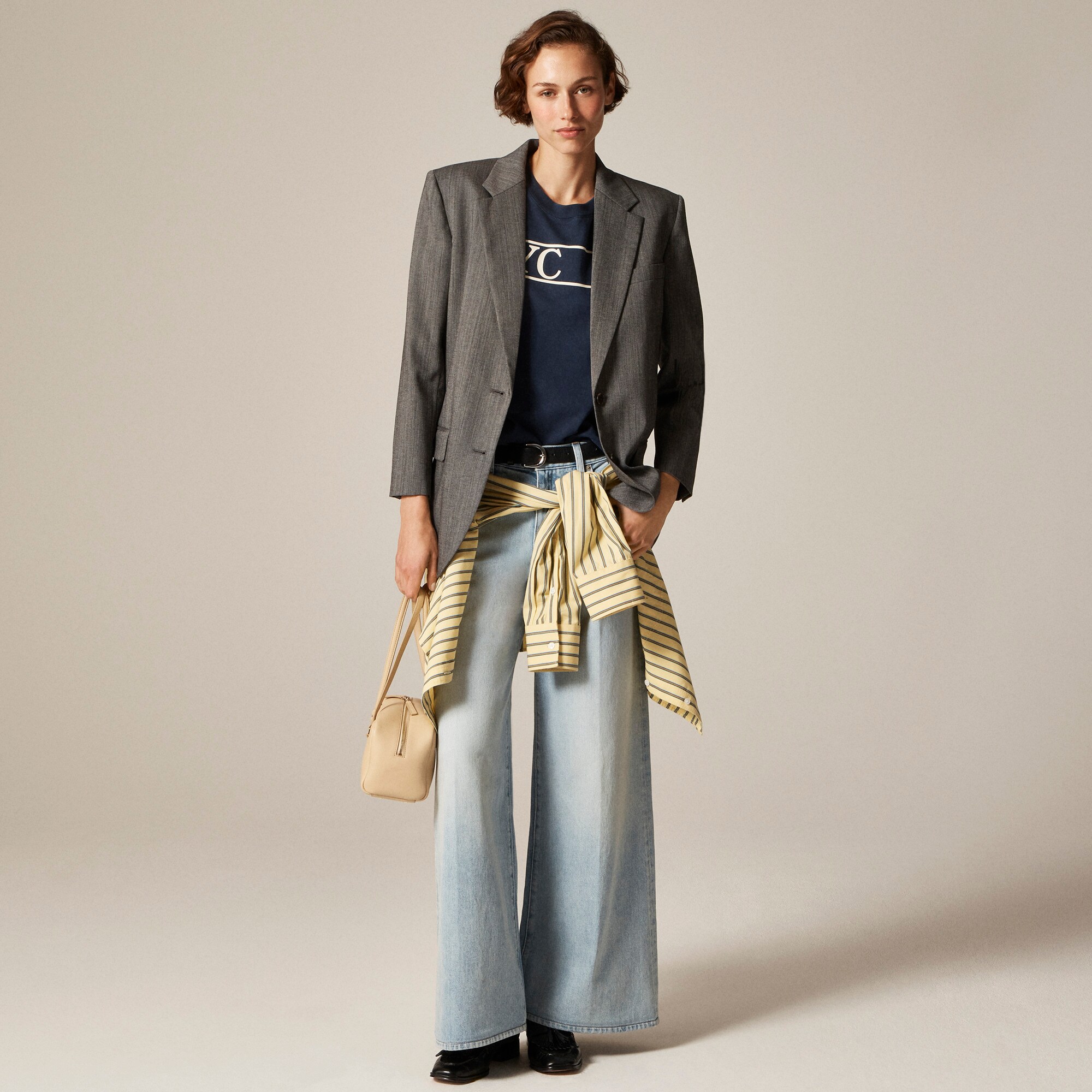 Gamine blazer in Italian studio wool blend