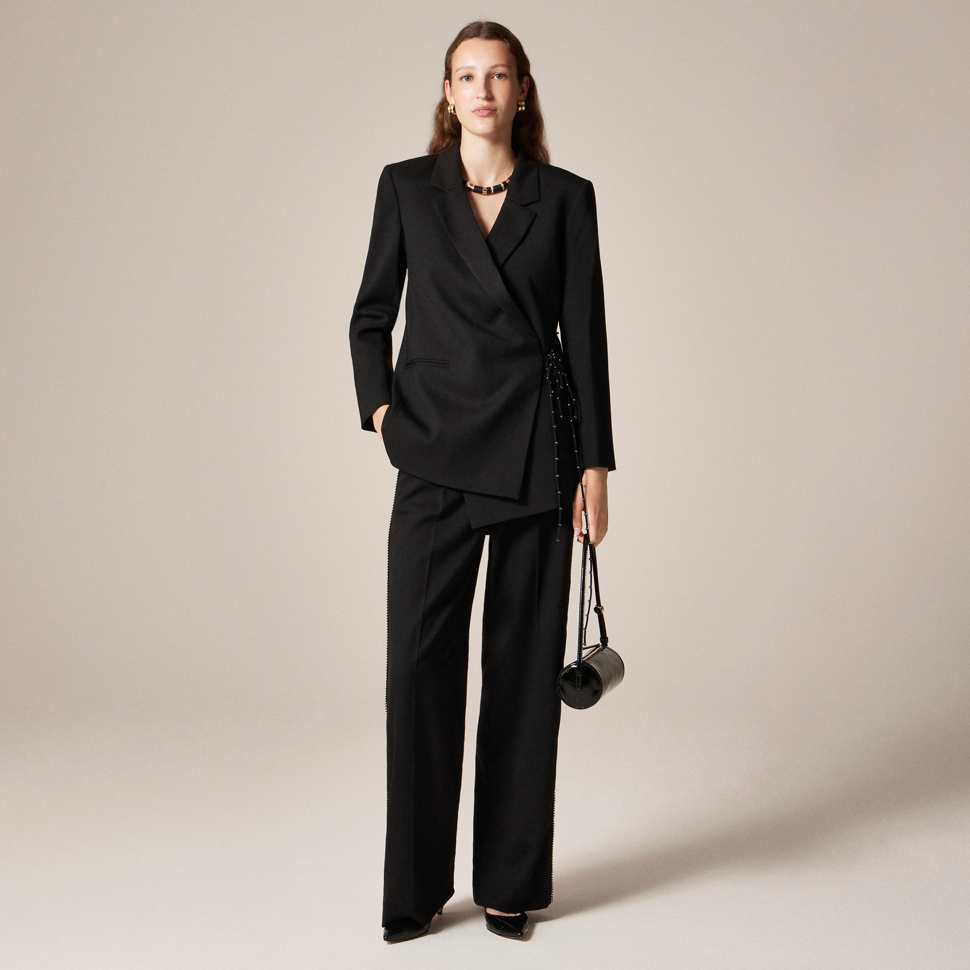 Wrap blazer in wool blend - image 2