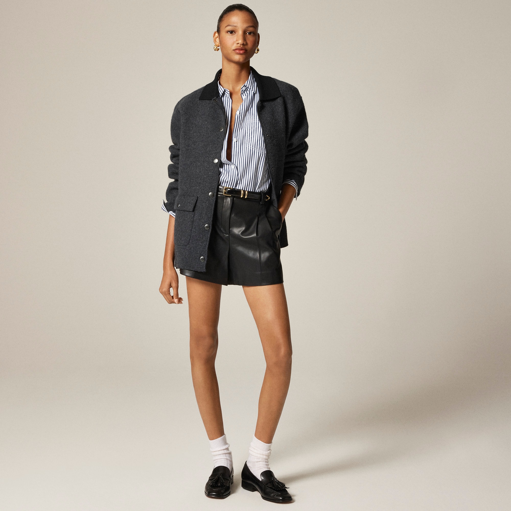 Lucia short in faux leather - image 3