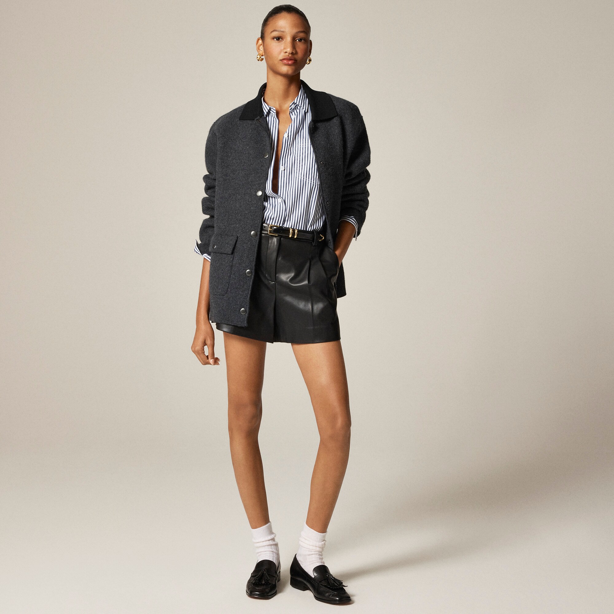 Lucia short in faux leather