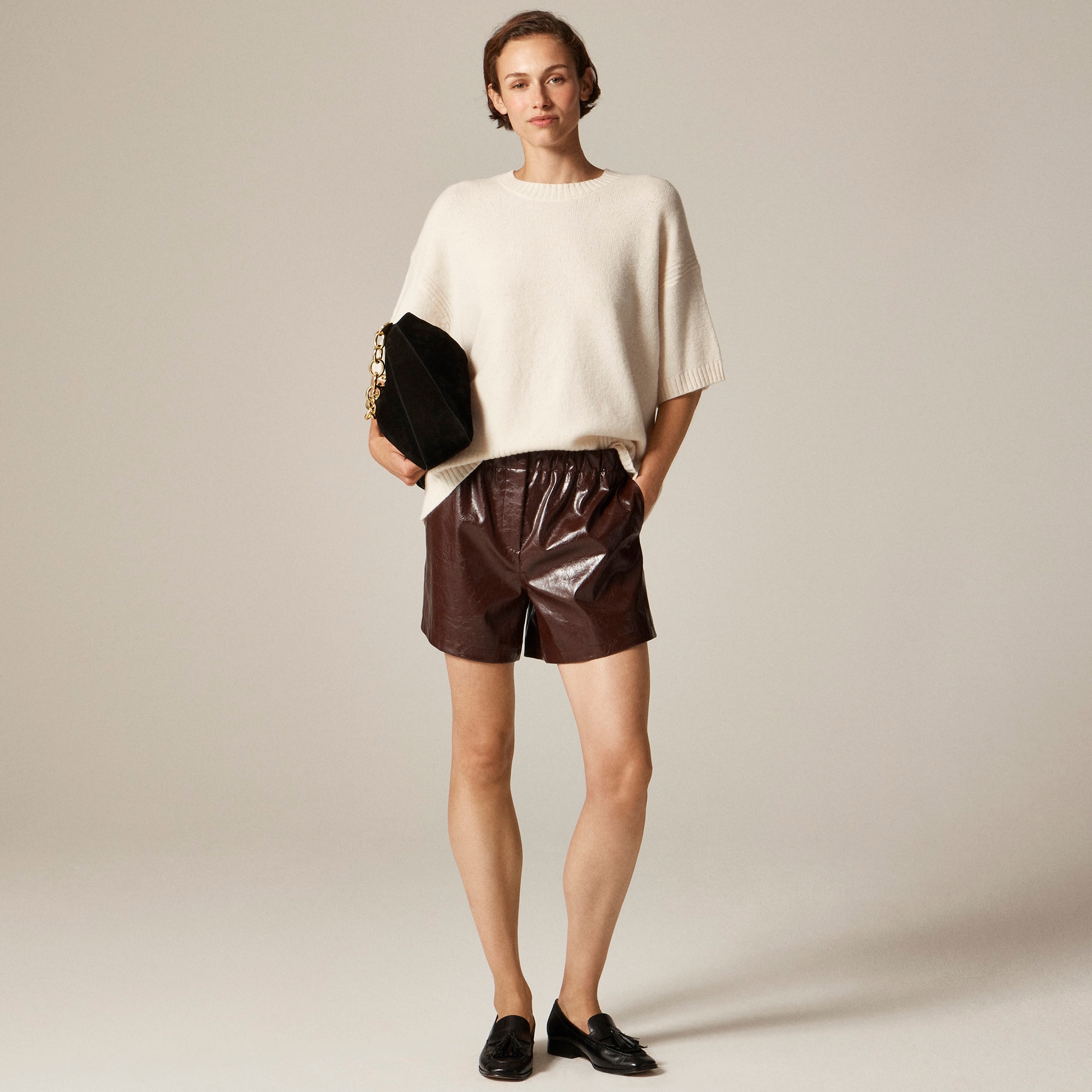  Boxer short in distressed faux leather