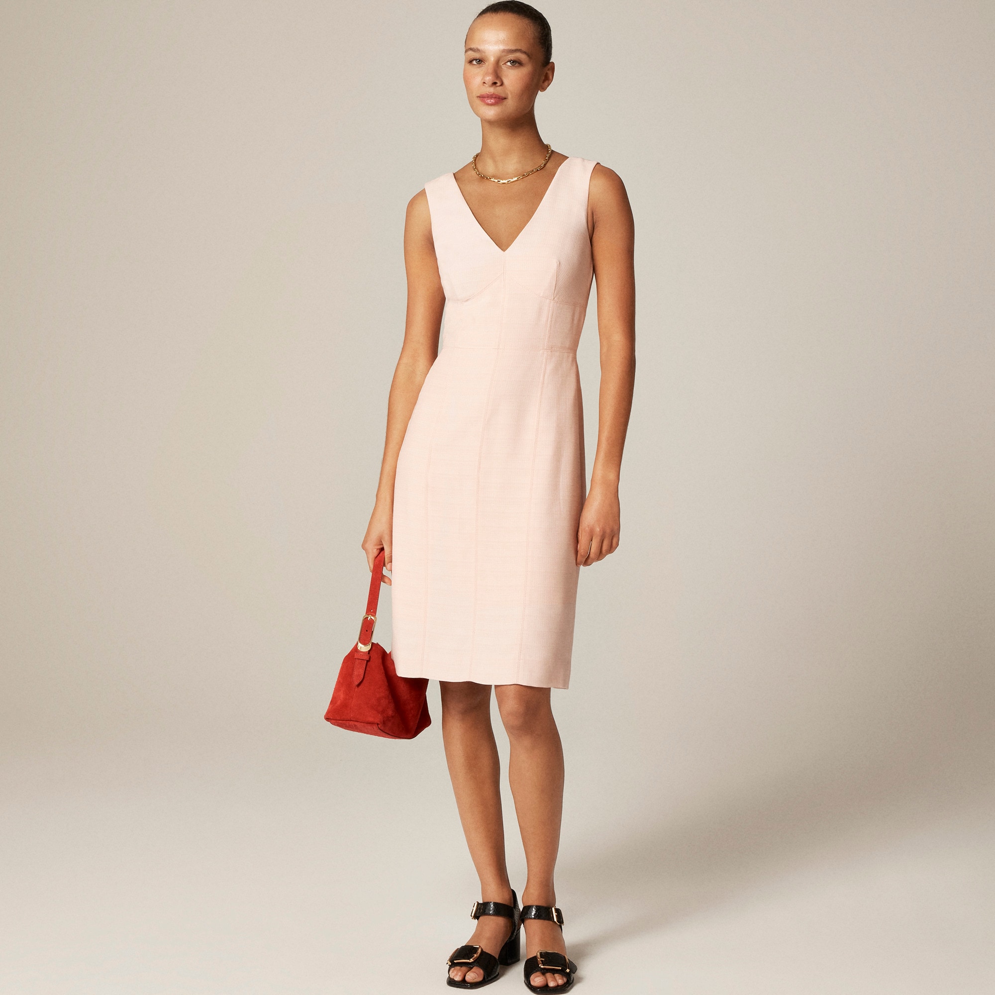 Seamed sheath dress