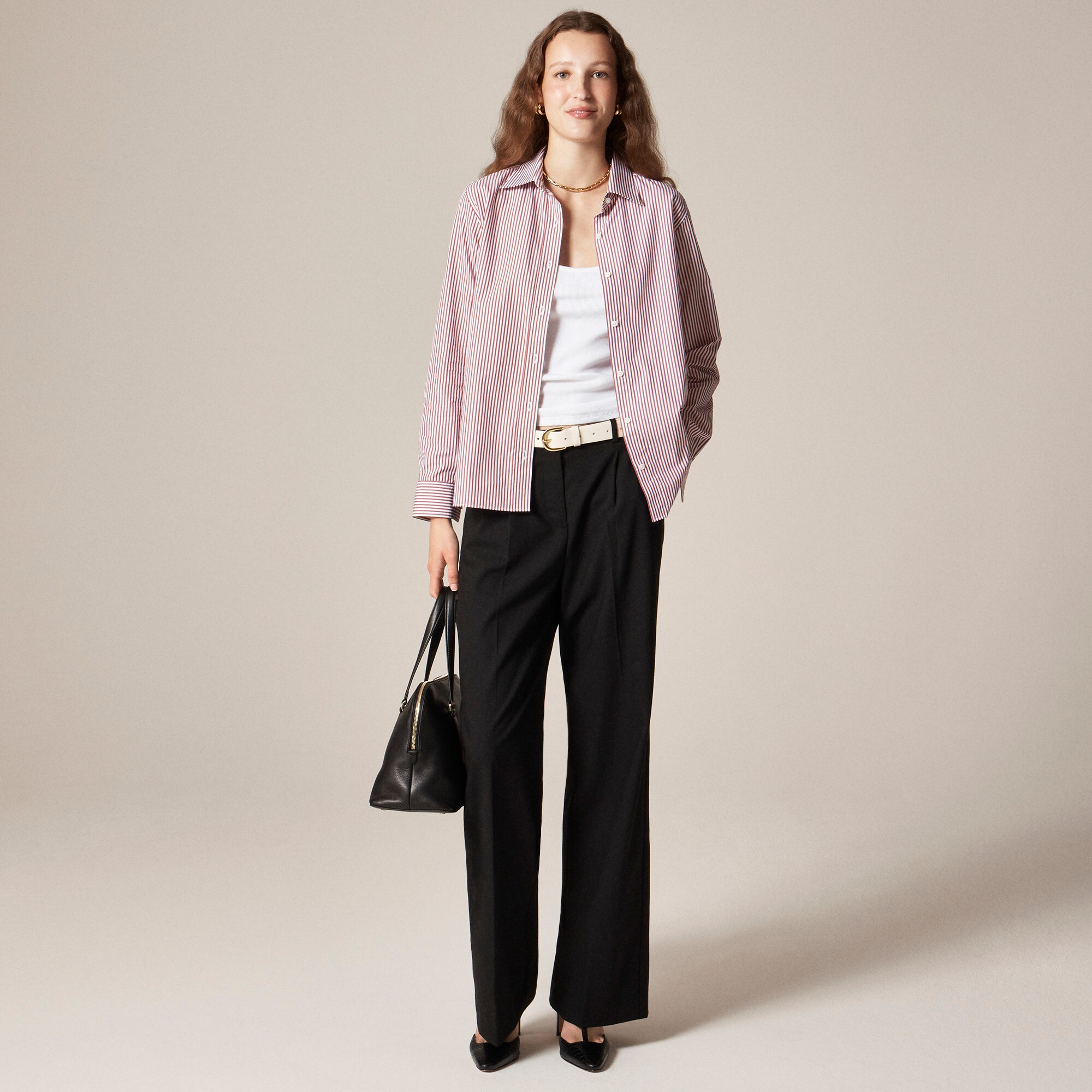 Jules classic-fit shirt in striped cotton poplin