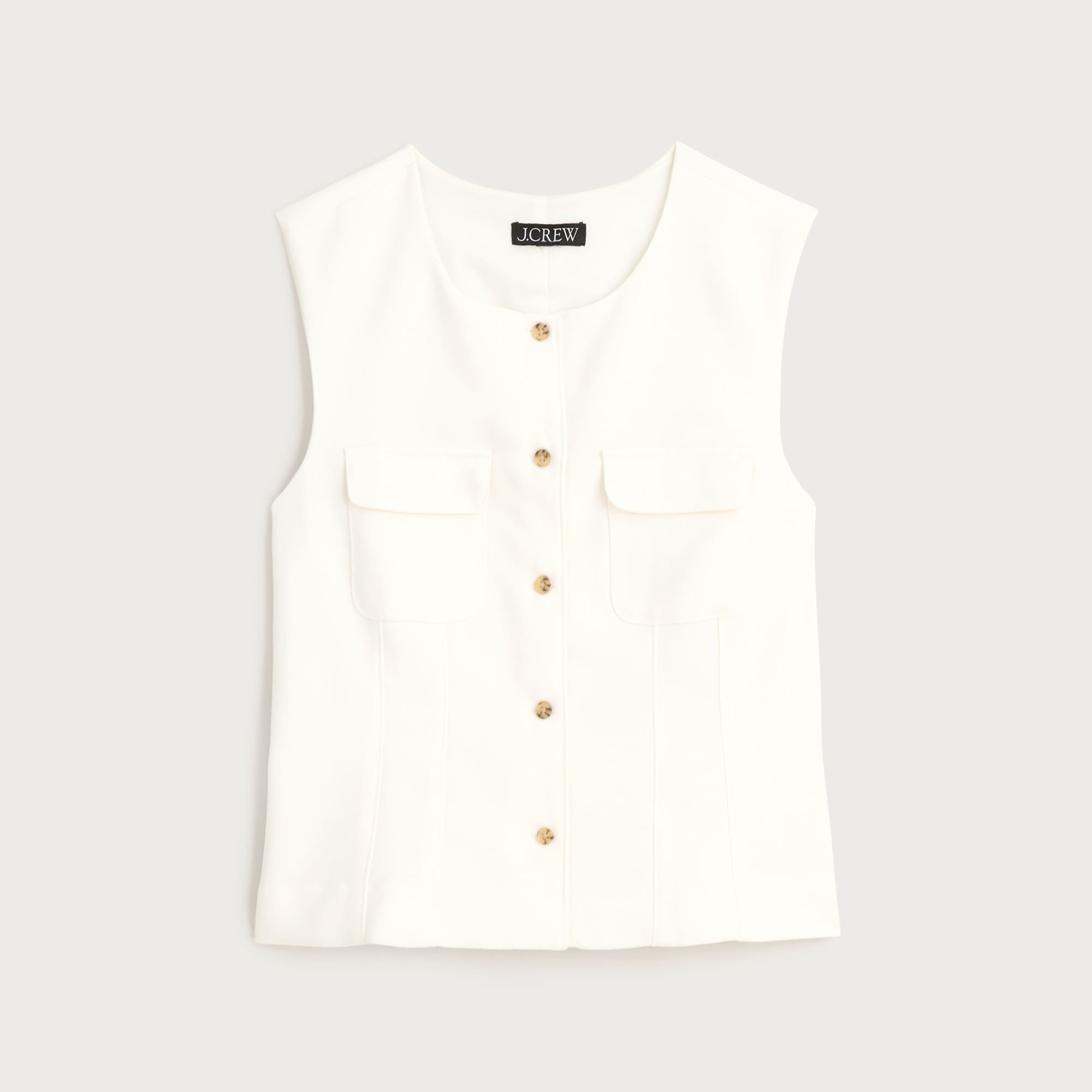  Crewneck vest in city crepe