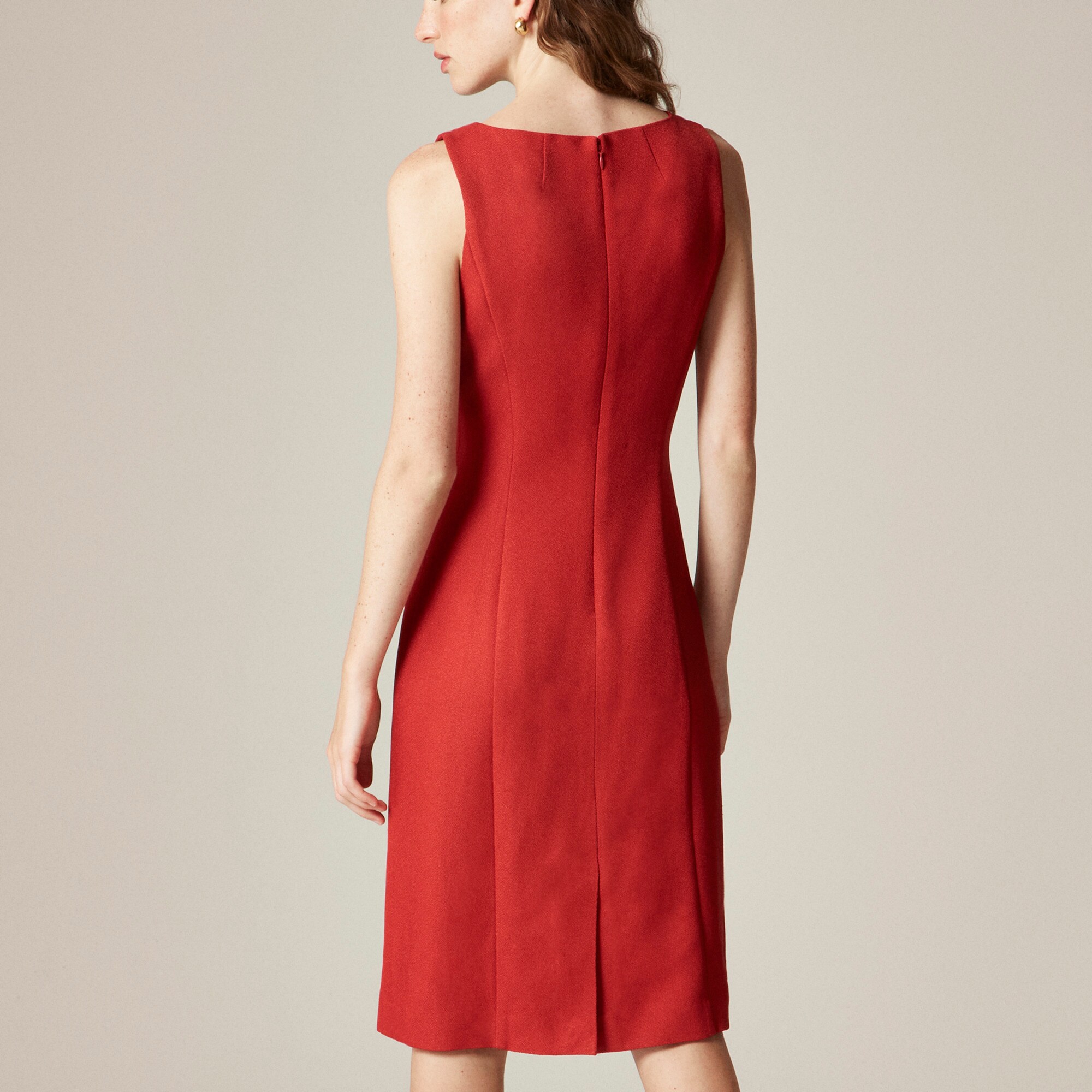 Seamed sheath dress in bouclé