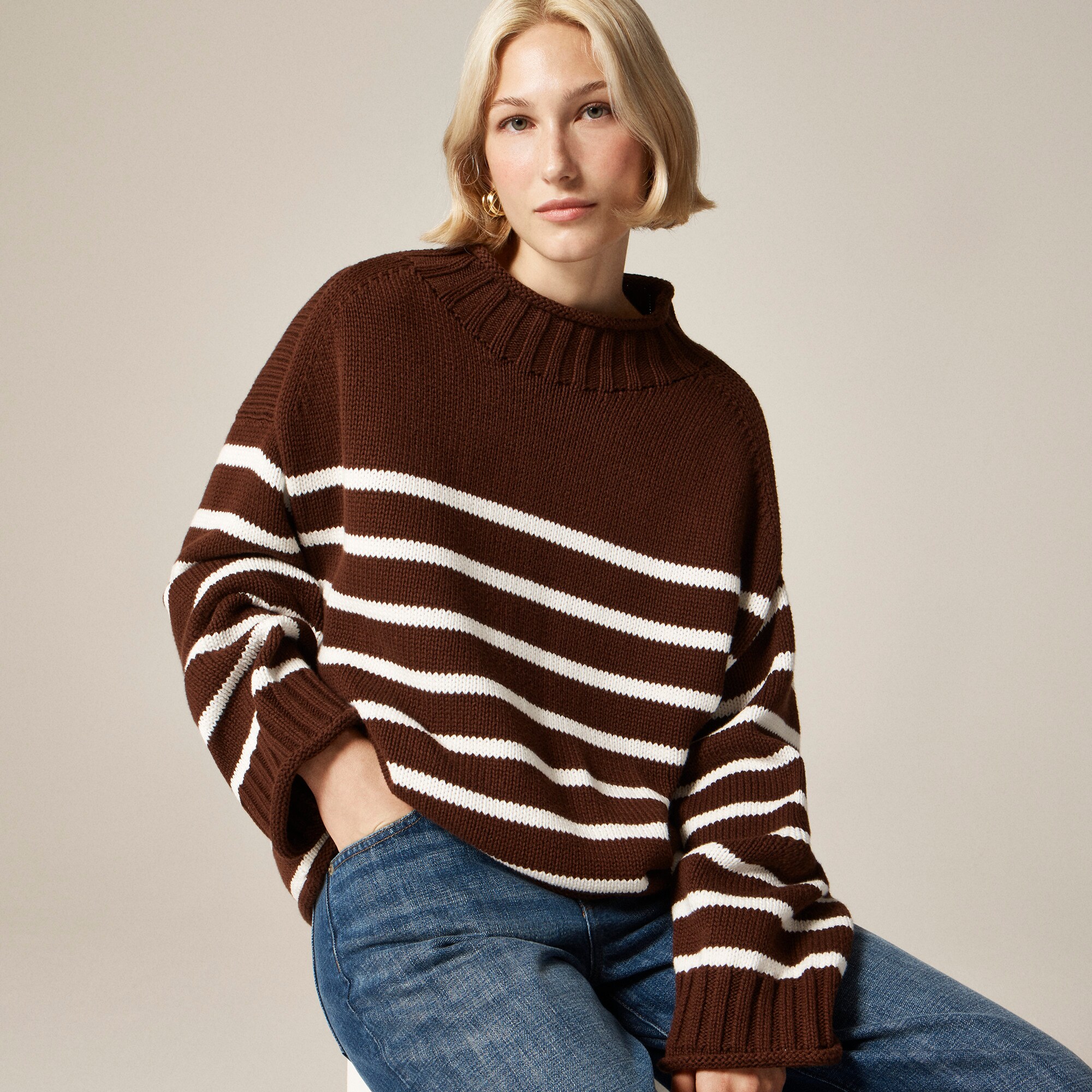  2025 Rollneck&trade; sweater in stripe
