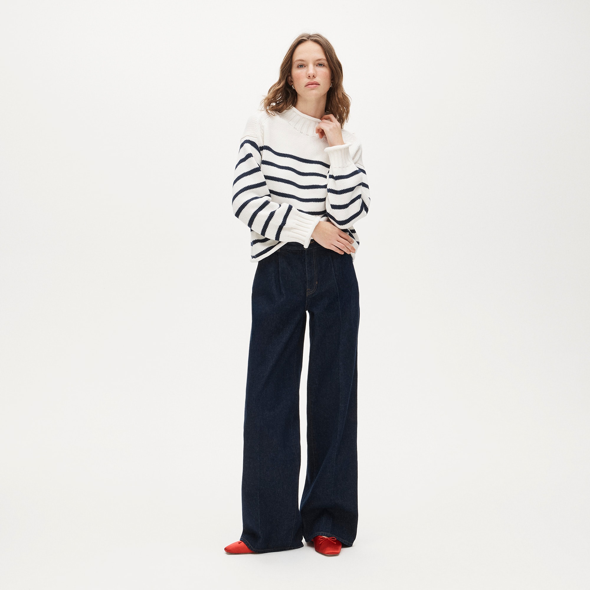 2025 Rollneck™ Sweater In Stripe For Women | J.Crew