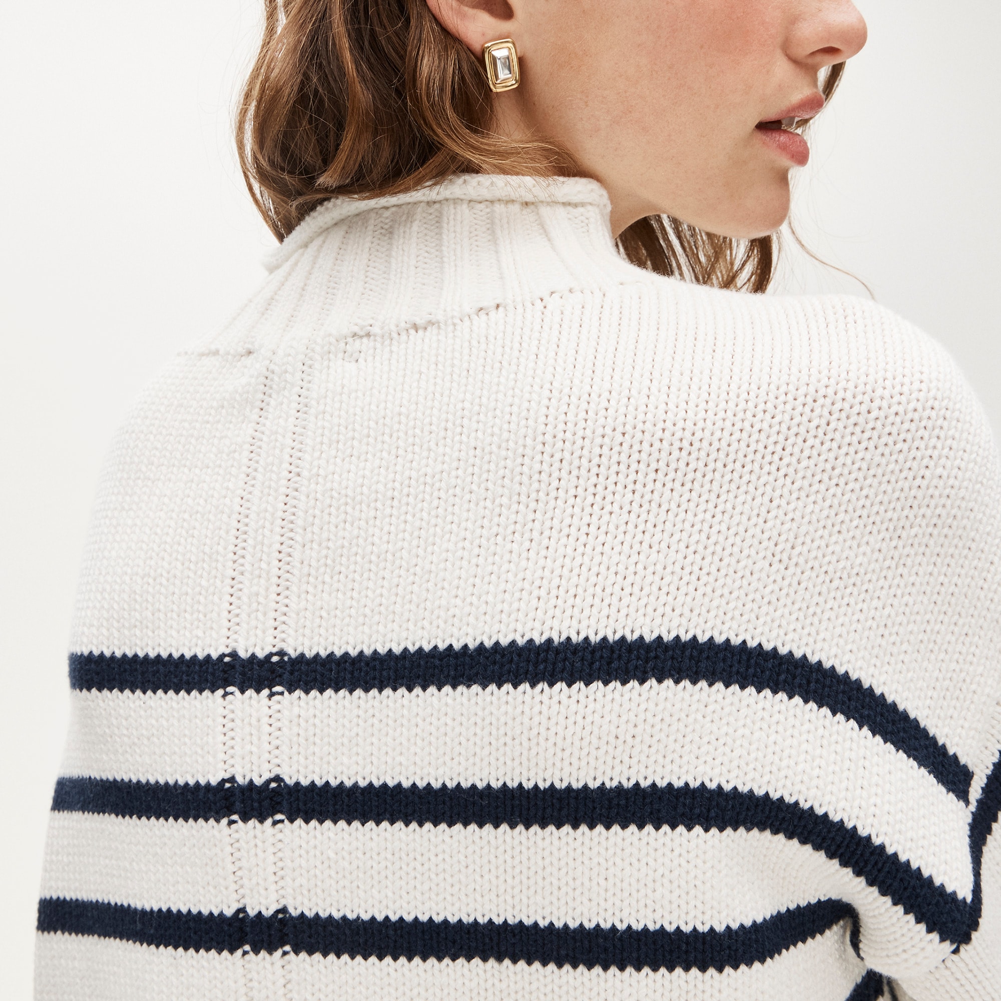 2025 Rollneck™ Sweater In Stripe For Women | J.Crew