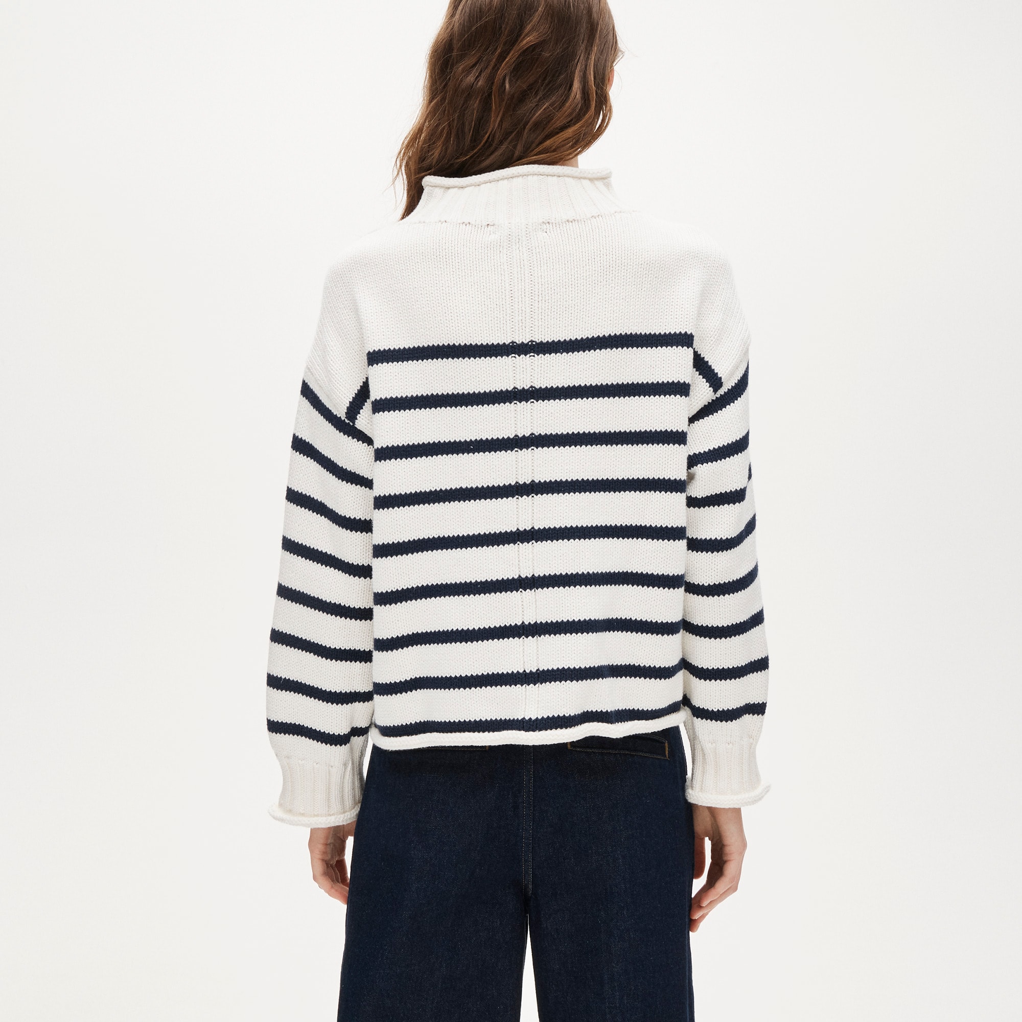 2025 Rollneck™ Sweater In Stripe For Women | J.Crew