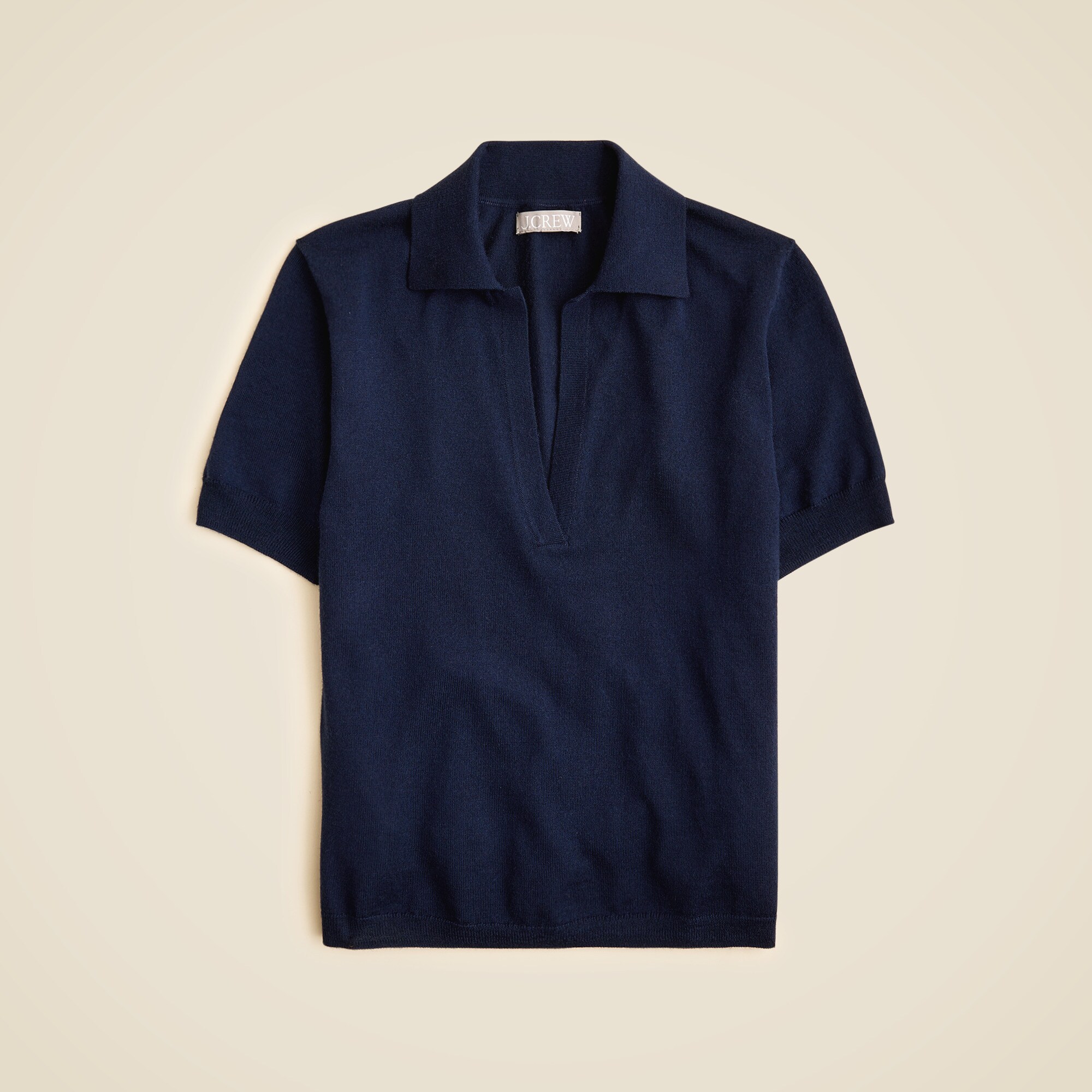 Short-sleeve Sweater-polo In Merino Wool For Women | J.Crew
